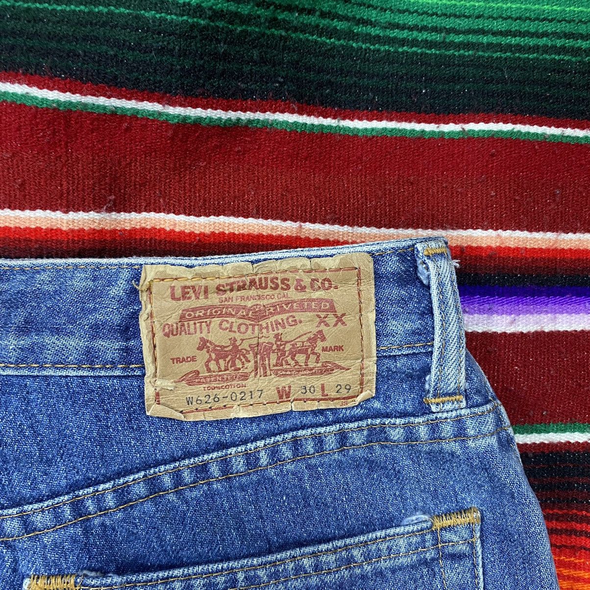 Levi's 🔥Vintage Levi’s W626-0217 Distressed Denim Size US 27 - 11 Thumbnail