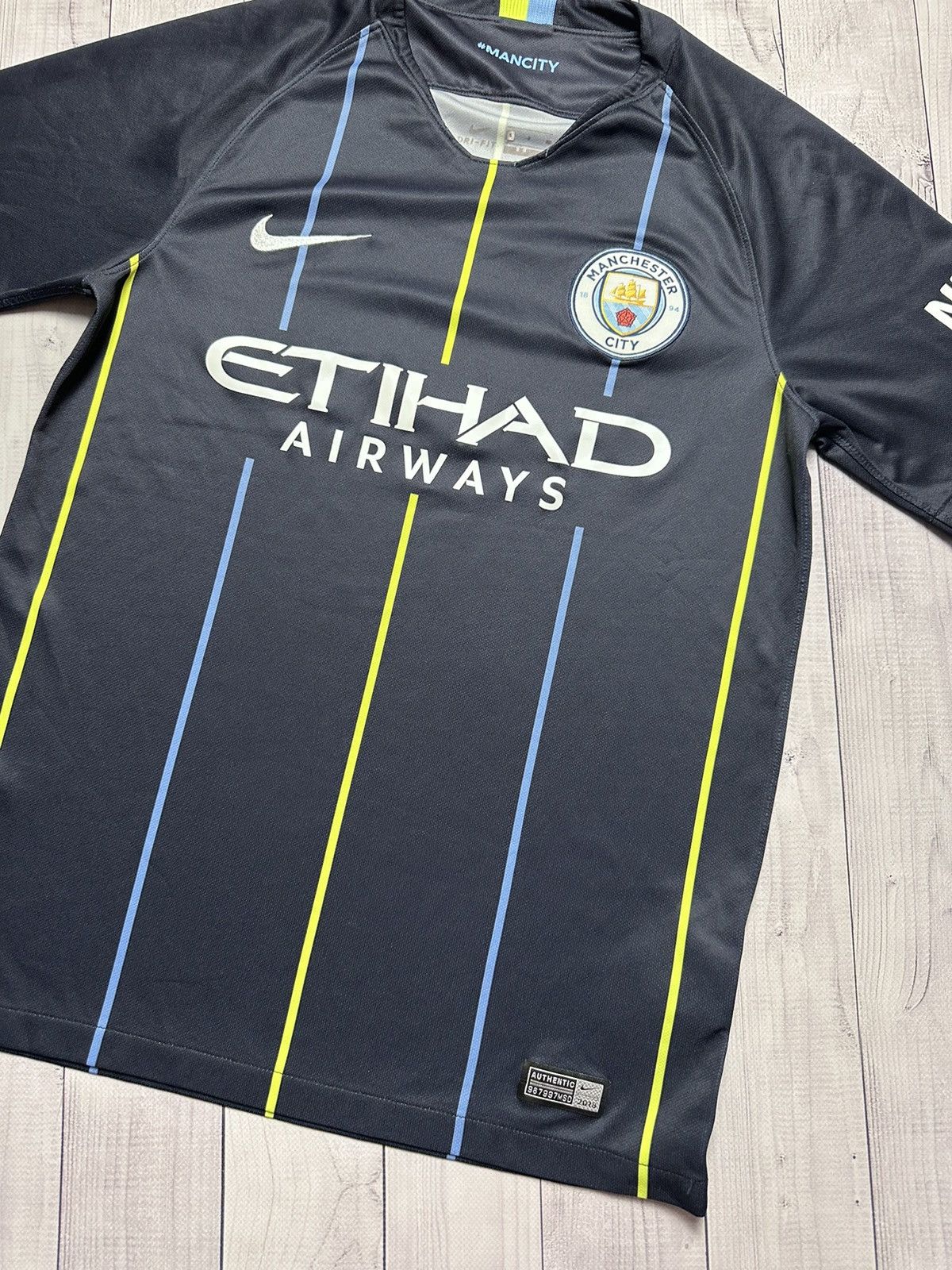 Nike × Vintage Vintage Nike Manchester City soccer jersey Black away Small Size US S / EU 44-46 / 1 - 2 Thumbnail