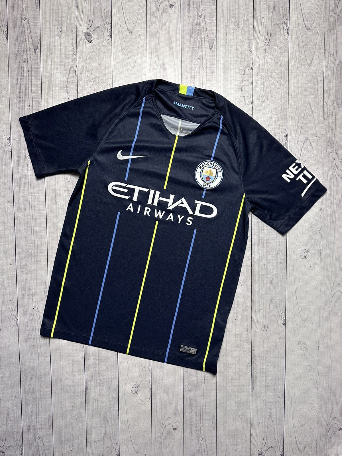 Vintage Nike Manchester City soccer jersey Black away Small