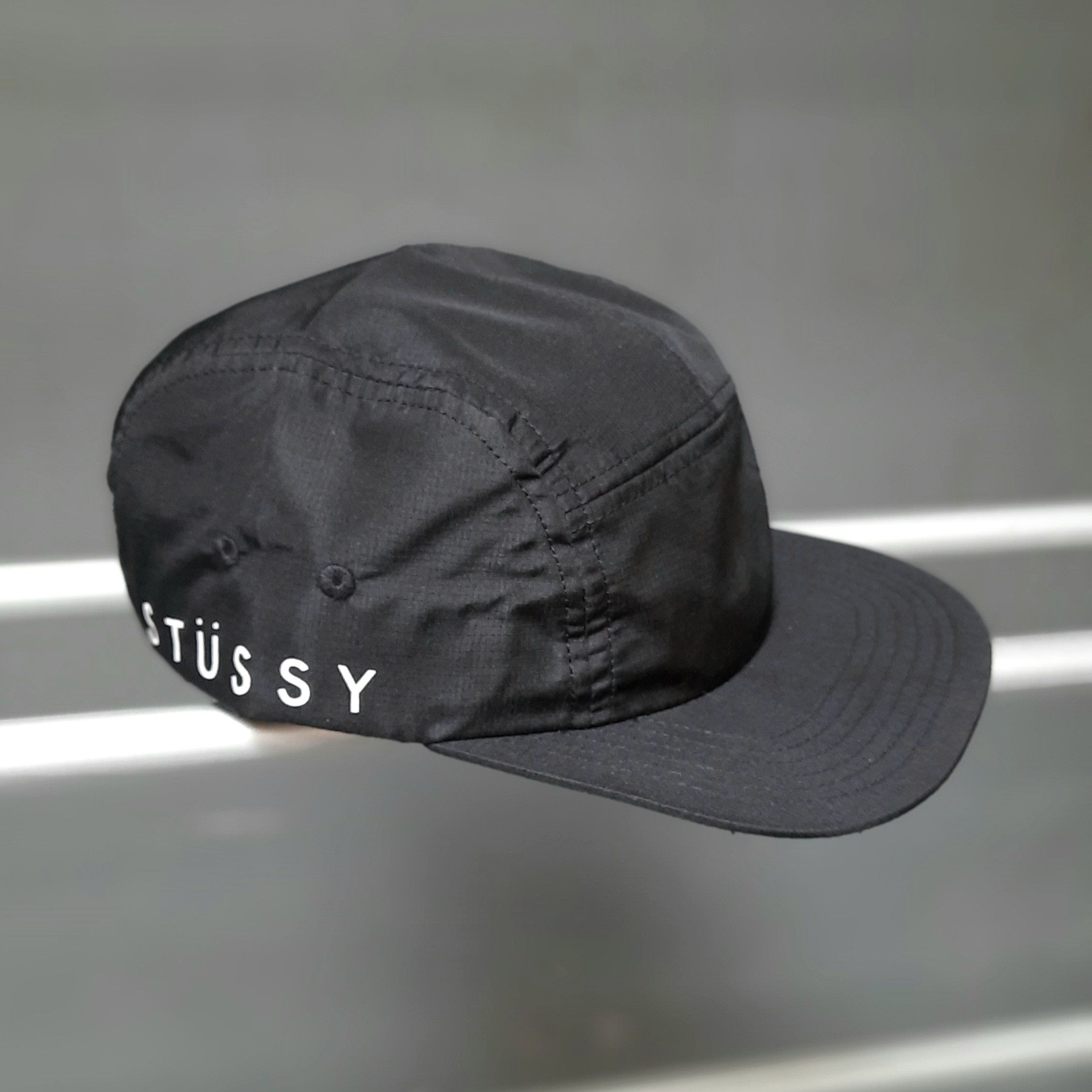 Stussy Stüssy Helvetica Logo Cadet Cap Black | Grailed