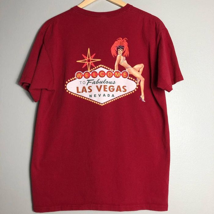 Anvil Fabulous VTG Las Vegas Rockette dancer showgirl Shirt Red L | Grailed