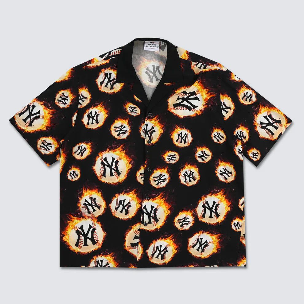 Pleasures Fireball Button Down YANKEES