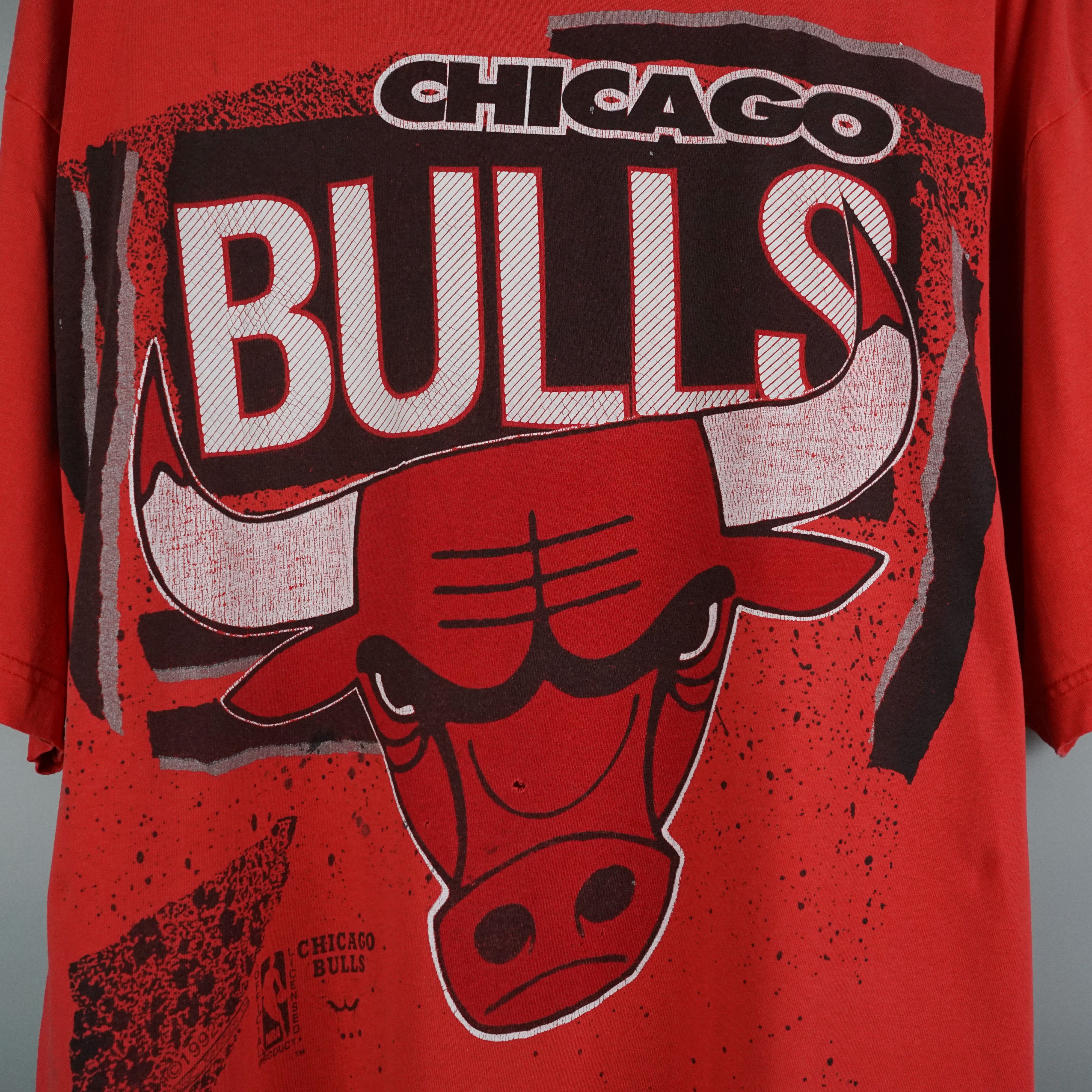 NBA × Vintage 1990s Chicago Bulls t-shirt Size US XXL / EU 58 / 5 - 2 Thumbnail