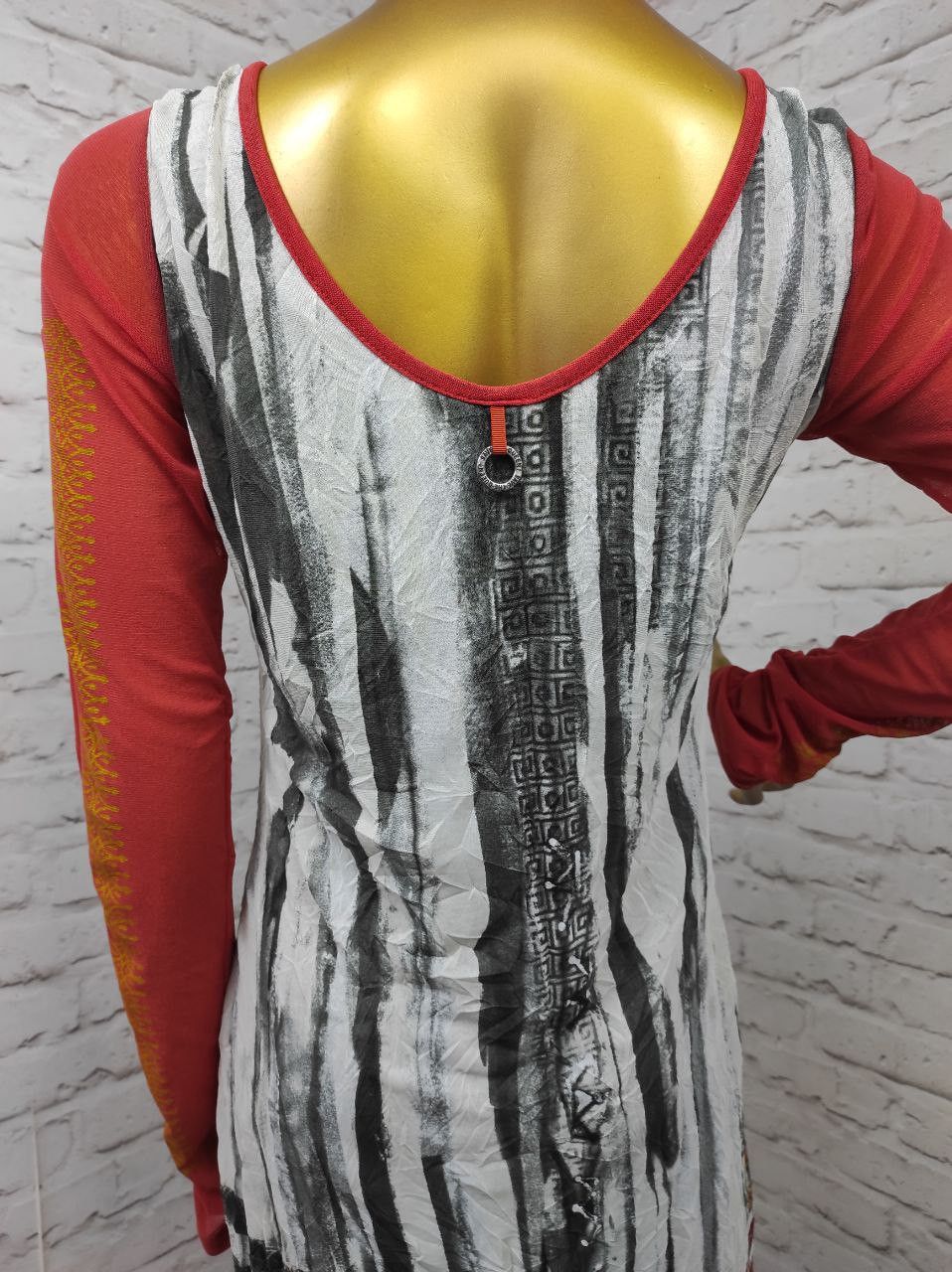 Vintage Save the Queen Burnt Tribal Mesh Gathered Boho Dress Size M Size M / US 6-8 / IT 42-44 - 9 Thumbnail