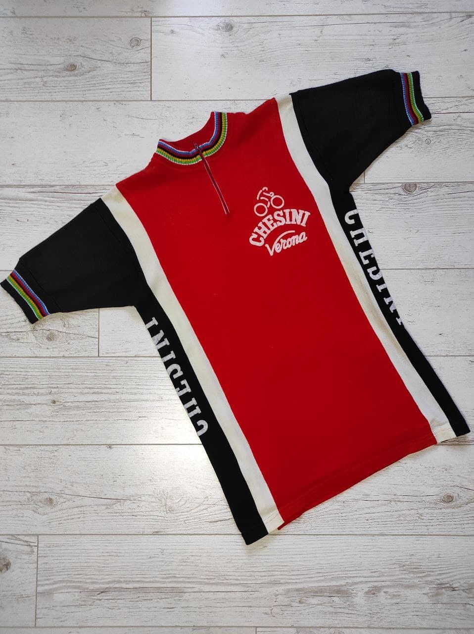 Vintage Chesini Verona Jersey Vintage 80s Trikot Bicycle Size M Size US M / EU 48-50 / 2 - 1 Thumbnail