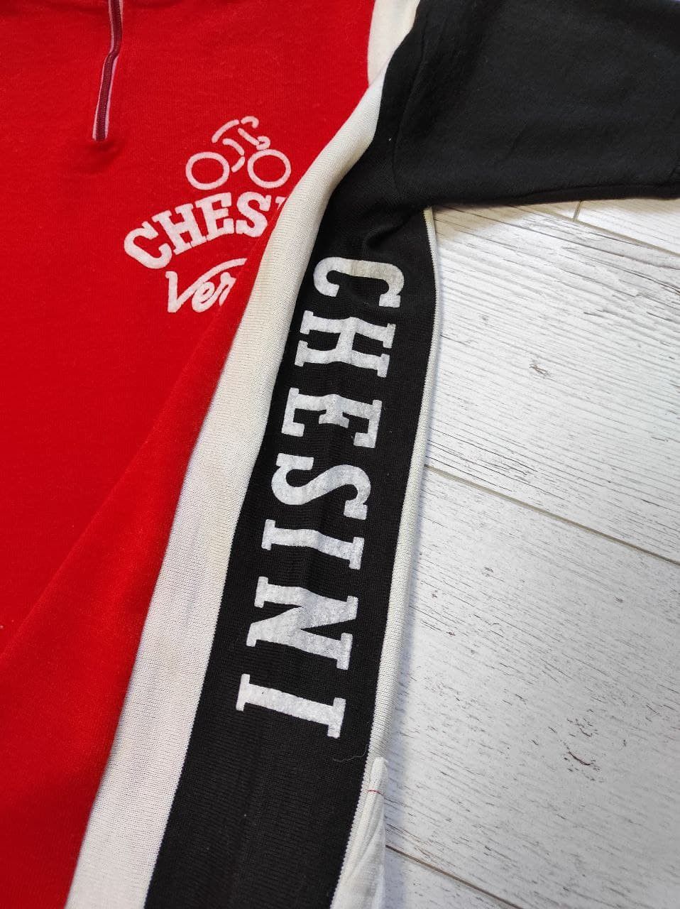 Vintage Chesini Verona Jersey Vintage 80s Trikot Bicycle Size M Size US M / EU 48-50 / 2 - 4 Thumbnail