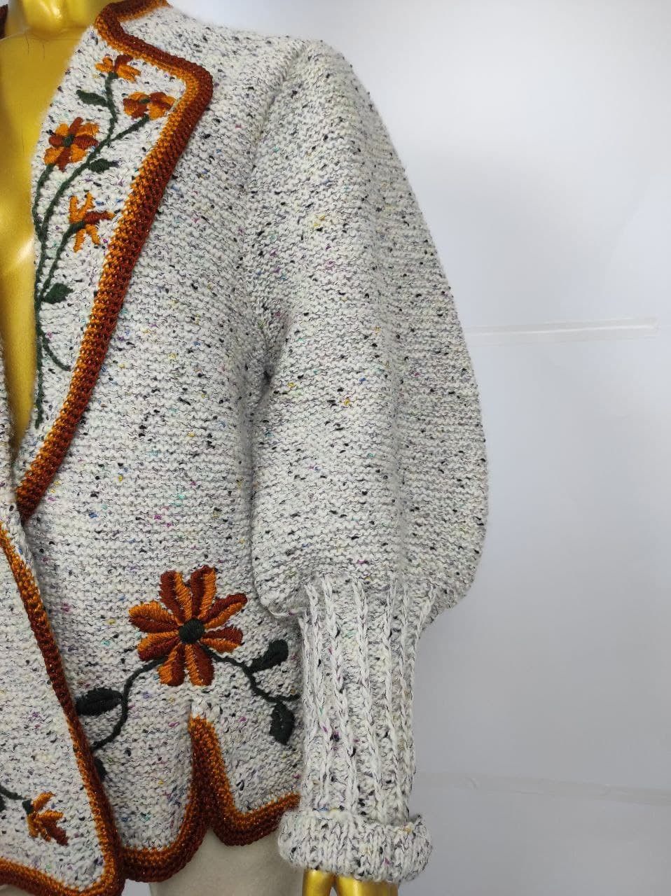 Vintage Vintage Ethnic Cardigan Floral Mutton Puff Sleeve Size L Size L / US 10 / IT 46 - 3 Thumbnail