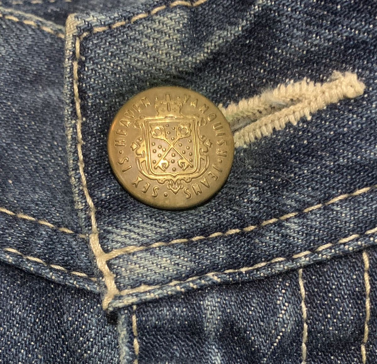 If Six Was Nine Vanquish Gold Flare Bootcut Bell Bottom Jeans Size 31" - 5 Thumbnail