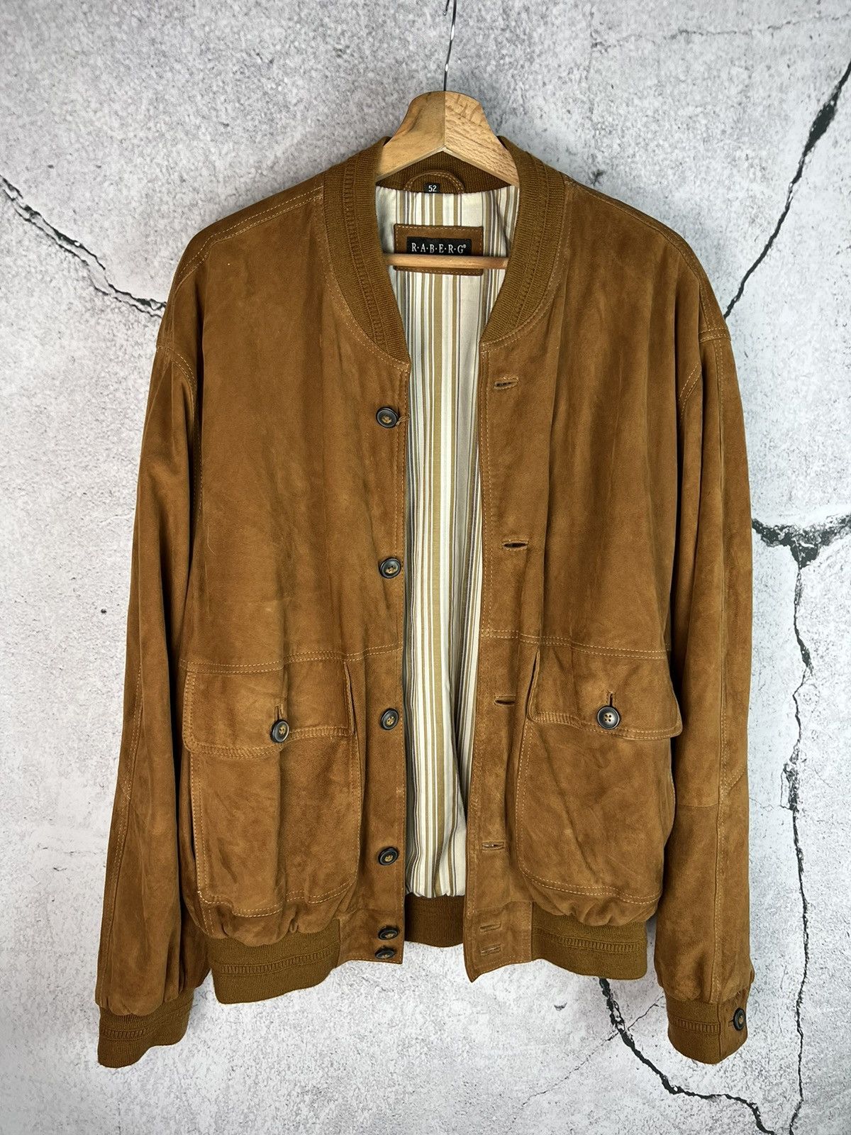 image of Vintage High Quality Real Leather Avant Garde Jacket in Brown, Men's (Size Large)