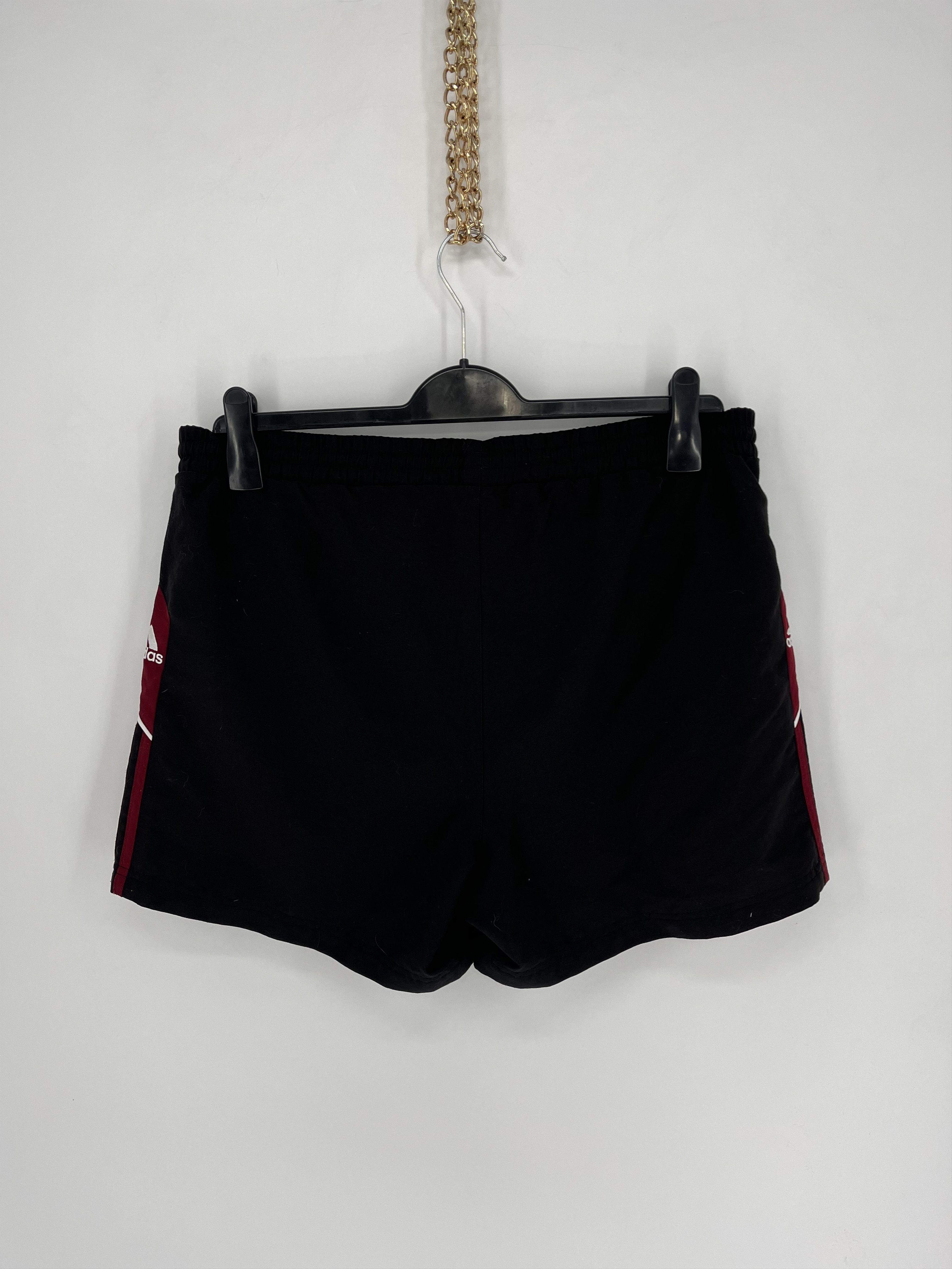 Adidas × Vintage 90s Vintage Adidas Black Nylon Mini Logo Shorts Travis Style Size US 34 / EU 50 - 10 Thumbnail
