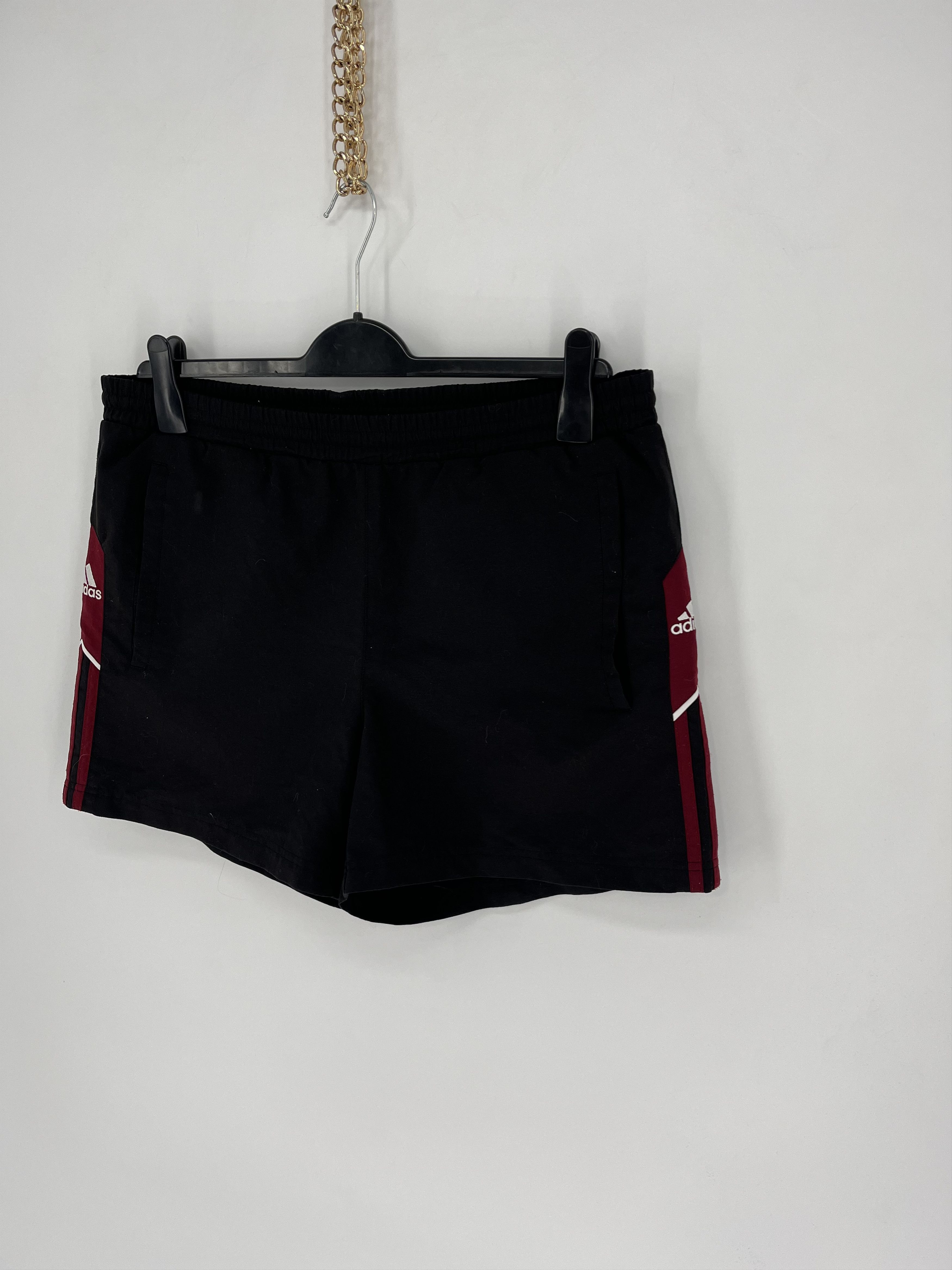 Adidas × Vintage 90s Vintage Adidas Black Nylon Mini Logo Shorts Travis Style Size US 34 / EU 50 - 3 Thumbnail