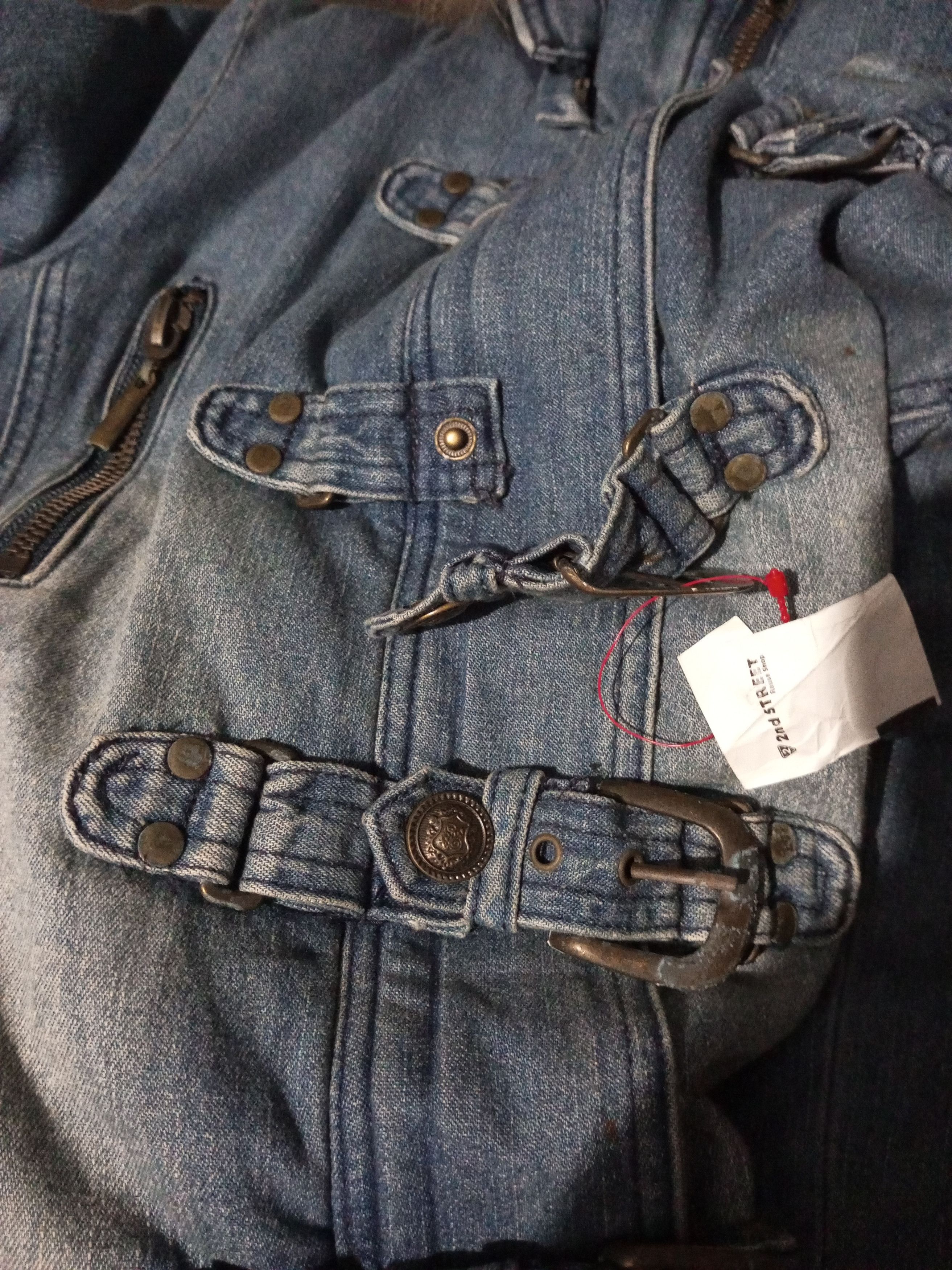 If Six Was Nine Mohair Denim Parka Rabbit Fur Hood Cecil McBee Size M / US 6-8 / IT 42-44 - 12 Thumbnail