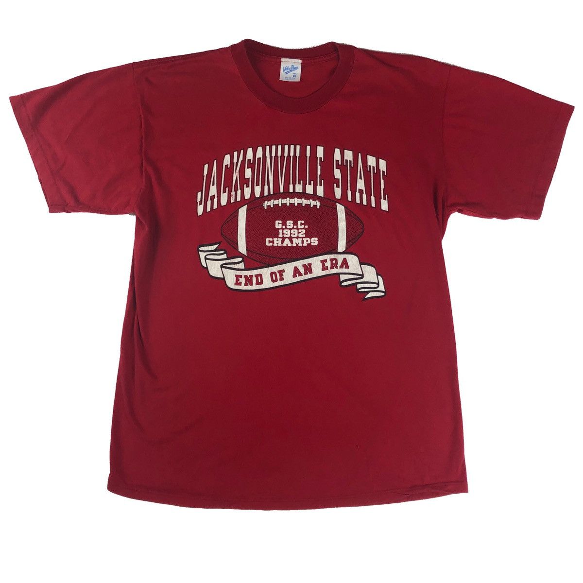 Velva Sheen × Vintage Vintage 90s Jacksonville State GSC Champs Football T-Shirt Size US M / EU 48-50 / 2 - 1 Thumbnail