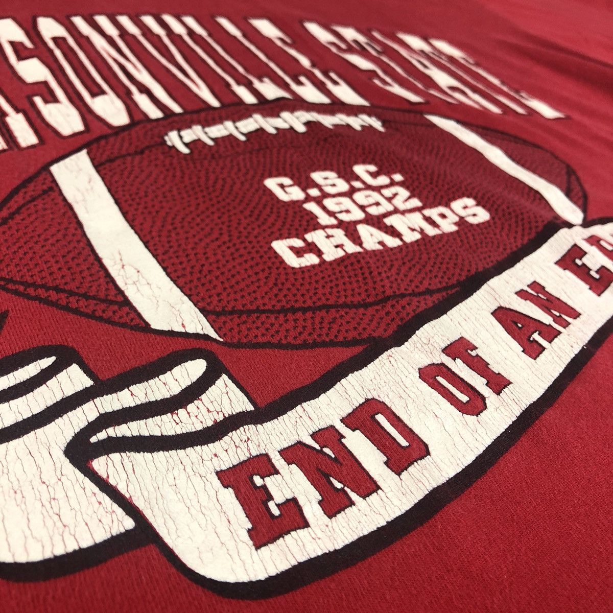 Velva Sheen × Vintage Vintage 90s Jacksonville State GSC Champs Football T-Shirt Size US M / EU 48-50 / 2 - 4 Thumbnail