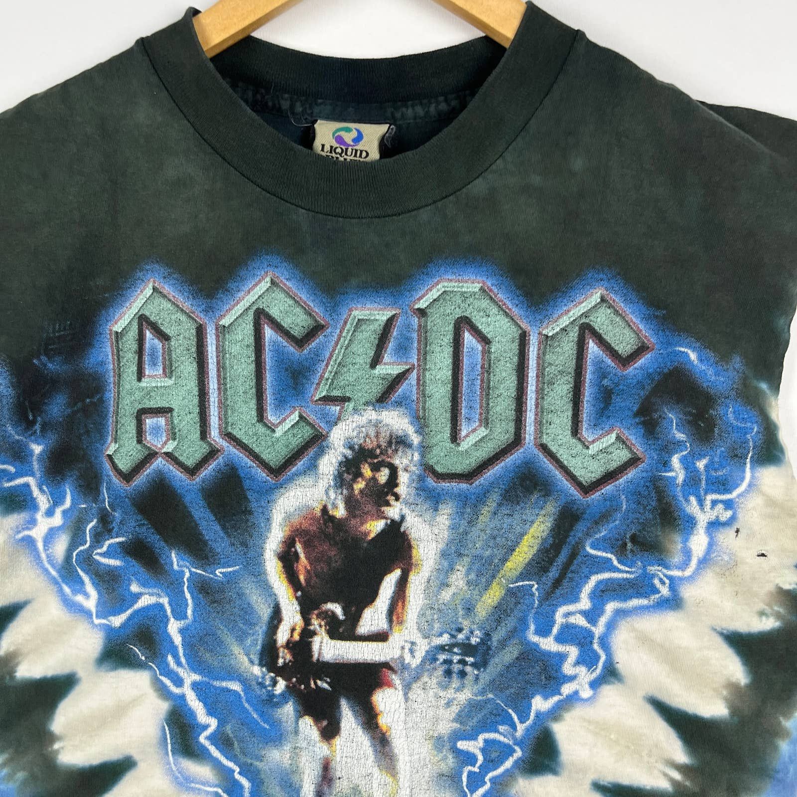 Vintage Vintage 90s Liquid Blue ACDC Band Sleeveless Shirt Medium Size US M / EU 48-50 / 2 - 2 Thumbnail