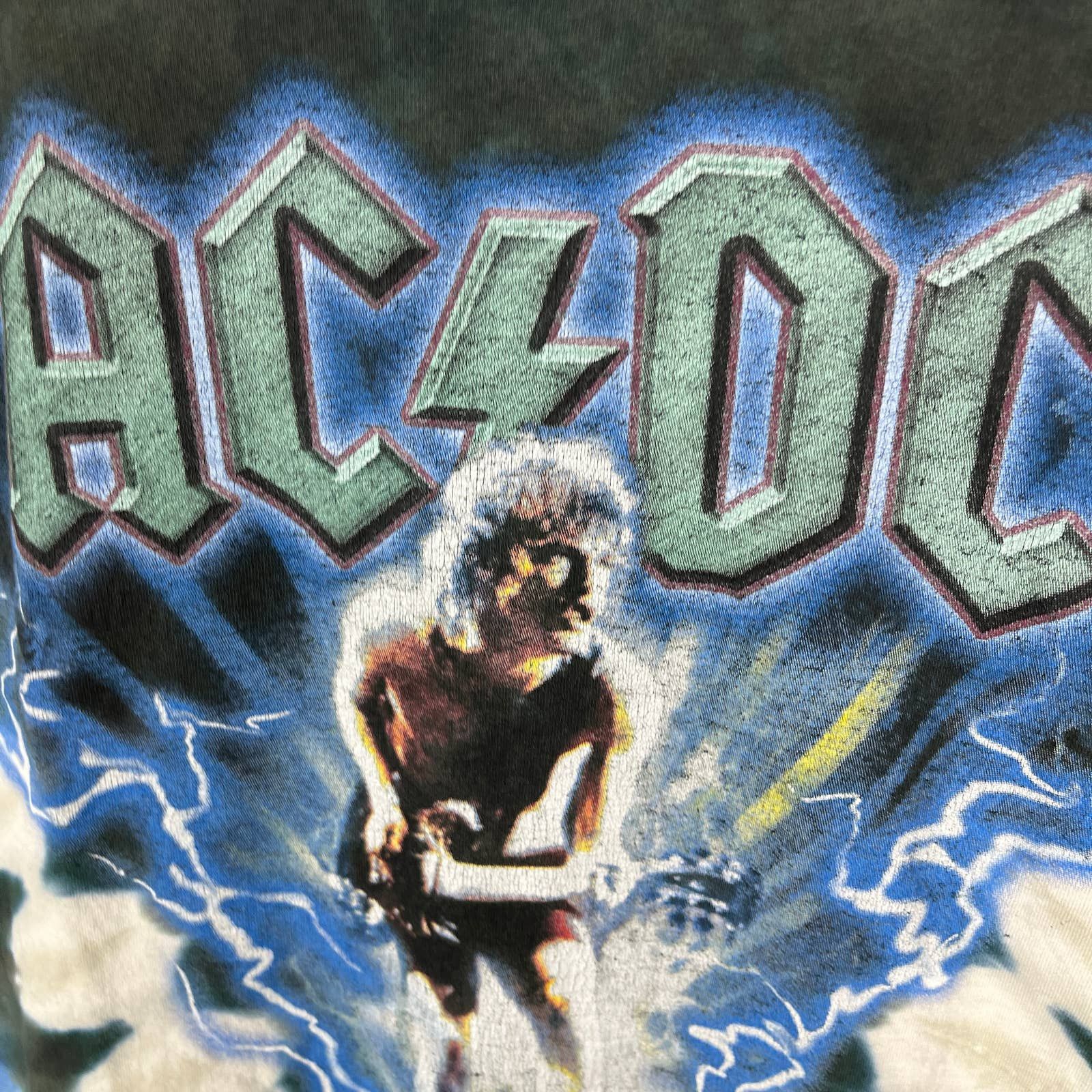 Vintage Vintage 90s Liquid Blue ACDC Band Sleeveless Shirt Medium Size US M / EU 48-50 / 2 - 9 Thumbnail