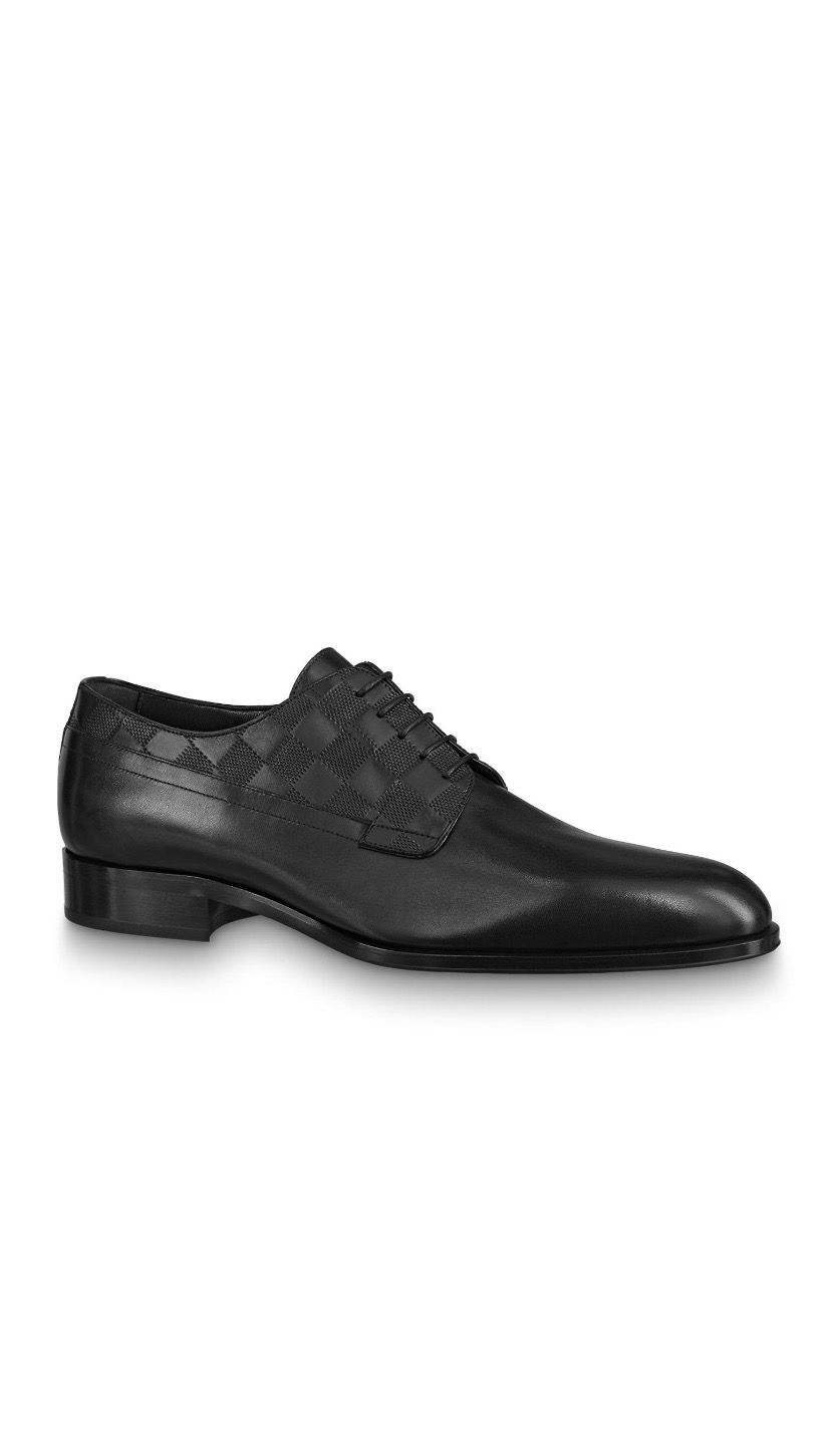 Louis Vuitton Men's Brown Suede Haussmann Derby Shoe