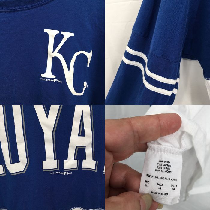 5th & Ocean, Tops, Kansas City Royals Spirit Jersey 5th Ocean Fan Cotton  Tshirt Top Xl Womens