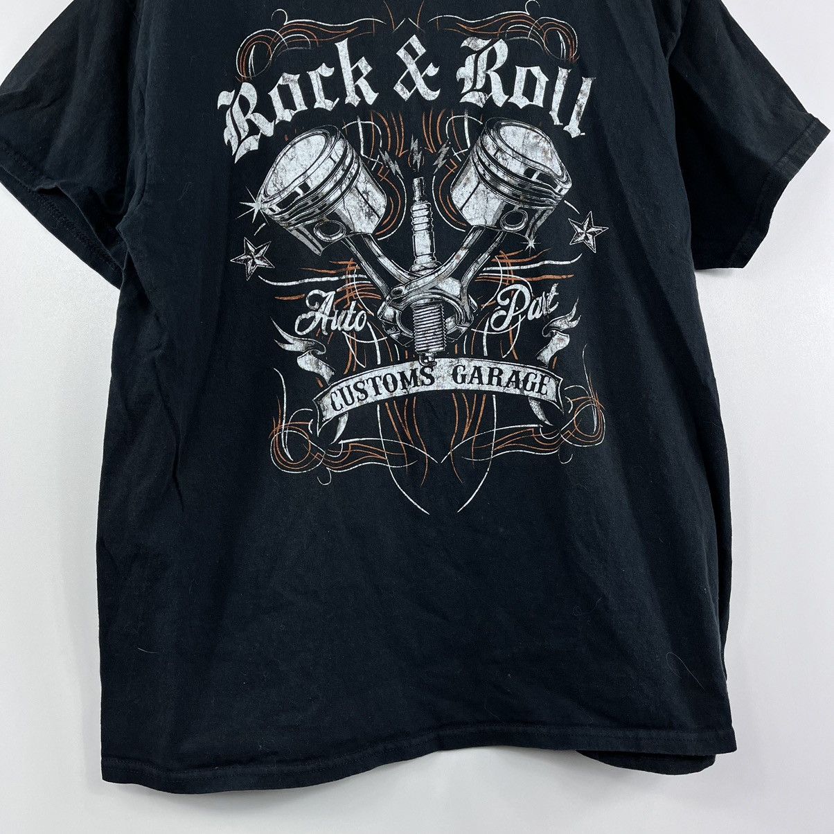 Band Tees × Vintage Vintage Rock & Roll Customs Garage Big Logo Black Size XL Size US XL / EU 56 / 4 - 4 Thumbnail