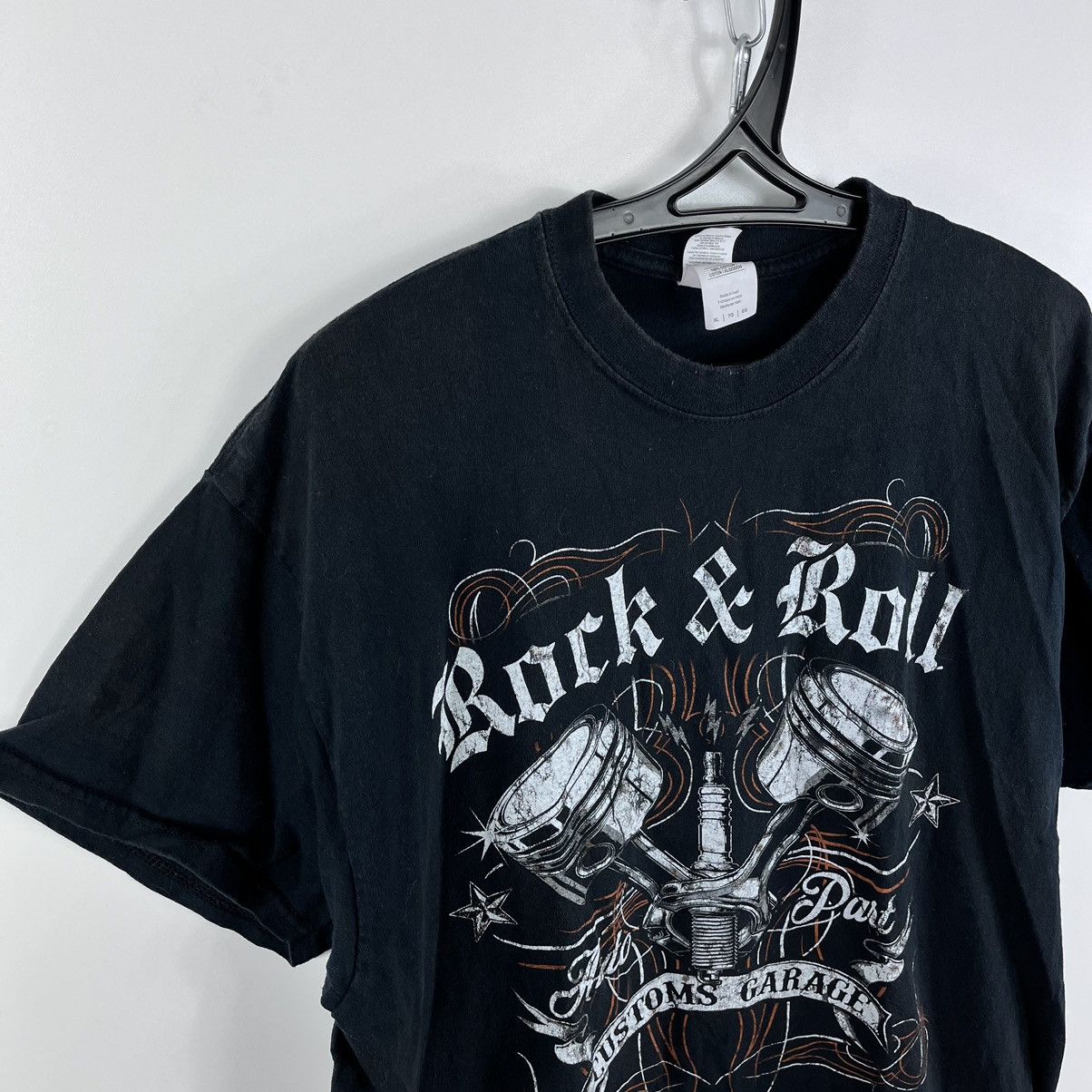 Band Tees × Vintage Vintage Rock & Roll Customs Garage Big Logo Black Size XL Size US XL / EU 56 / 4 - 2 Thumbnail