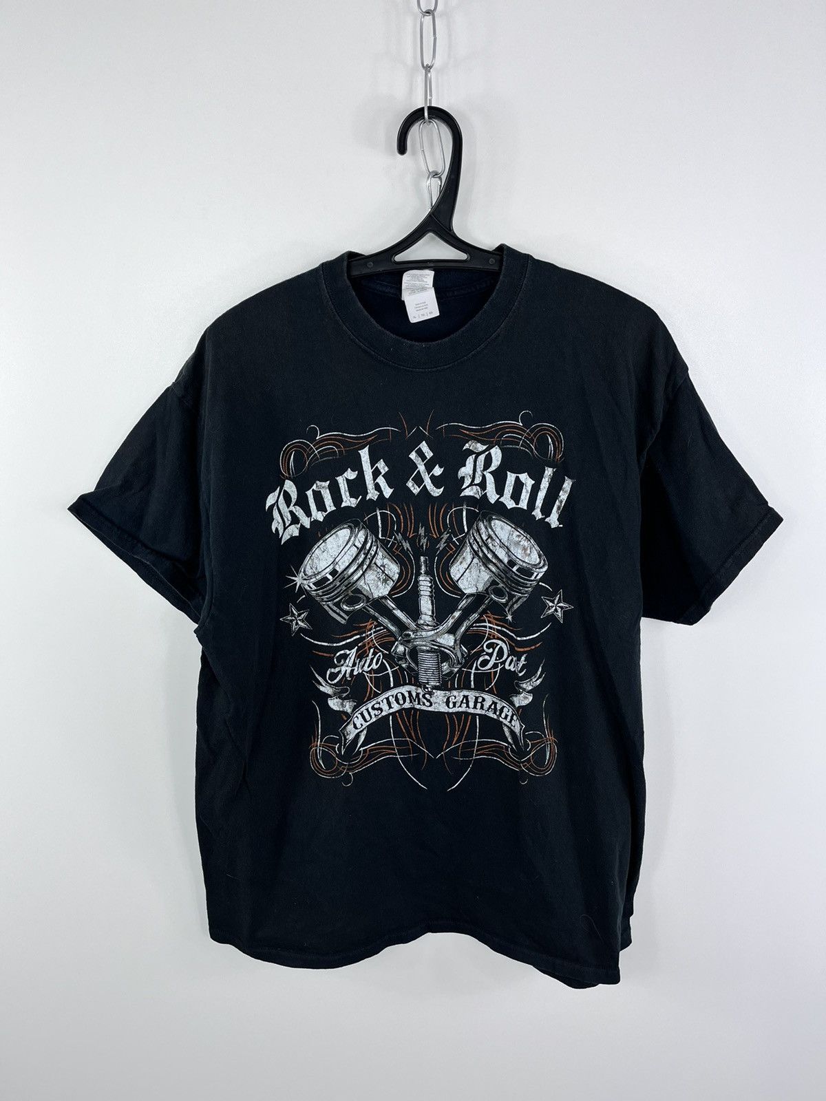 Band Tees × Vintage Vintage Rock & Roll Customs Garage Big Logo Black Size XL Size US XL / EU 56 / 4 - 1 Thumbnail
