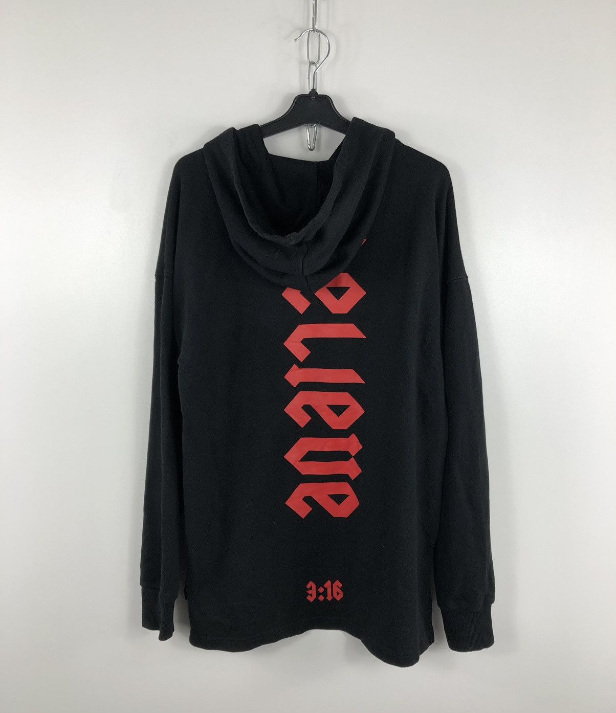 Designer × Japanese Brand Believe 3:16 Hoodie Jesus Big Logo Oversize Black Size S/M Size US S / EU 44-46 / 1 - 2 Thumbnail