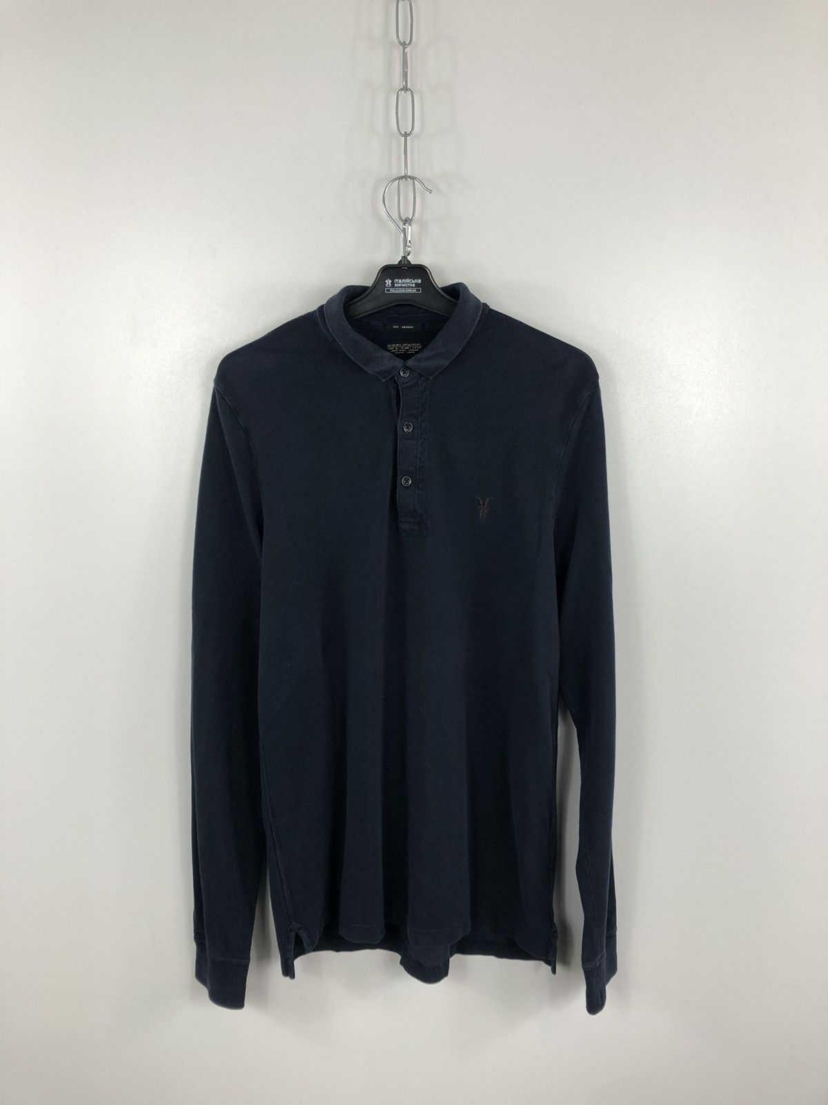 Allsaints × Vintage Vintage Allsaints Long Sleeve 3 Button Style Navy Size M Size US M / EU 48-50 / 2 - 1 Thumbnail