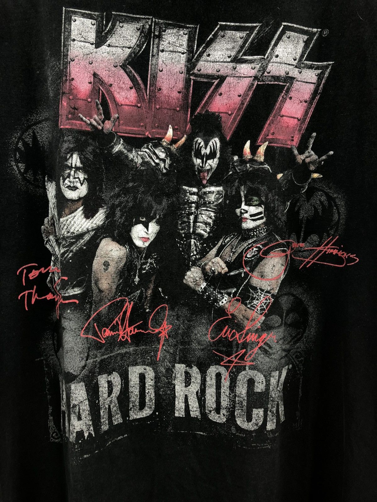 Band Tees × KISS Vintage Kiss Hard Rock Sig Series 32 Madrid Big T-Shirt Sz L Size US L / EU 52-54 / 3 - 3 Thumbnail