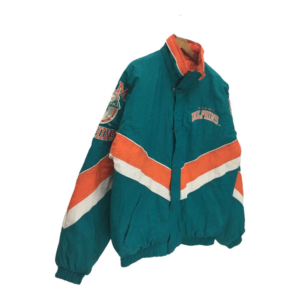 Starter Vintage Miami Dolphin American Football Team Bomber Jacket Size US L / EU 52-54 / 3 - 8 Thumbnail