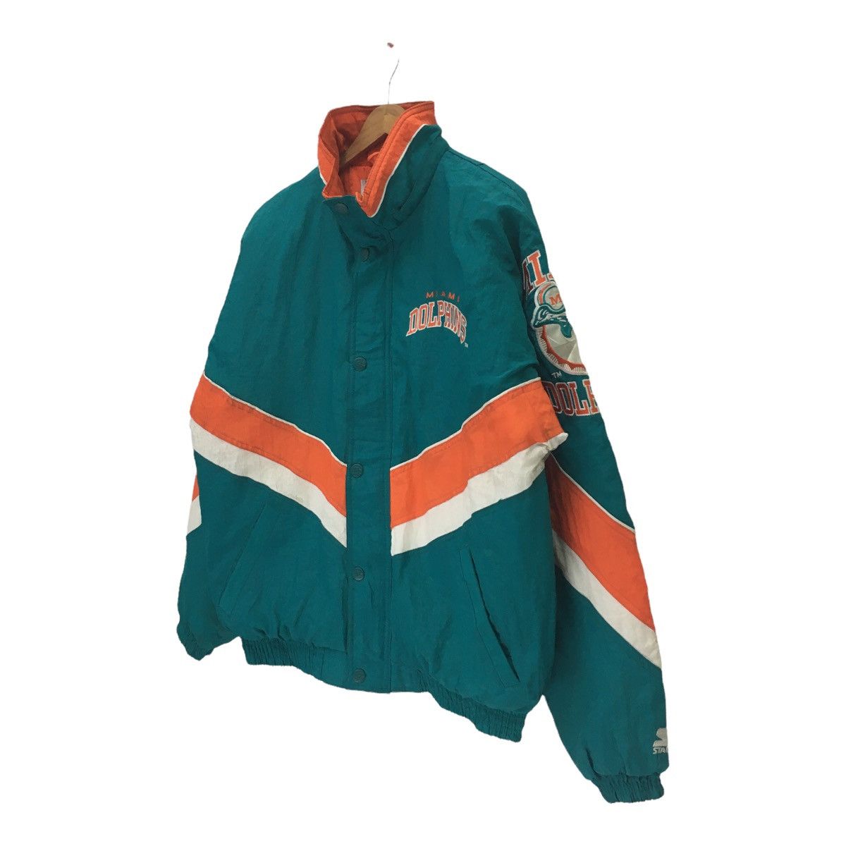 Starter Vintage Miami Dolphin American Football Team Bomber Jacket Size US L / EU 52-54 / 3 - 9 Thumbnail