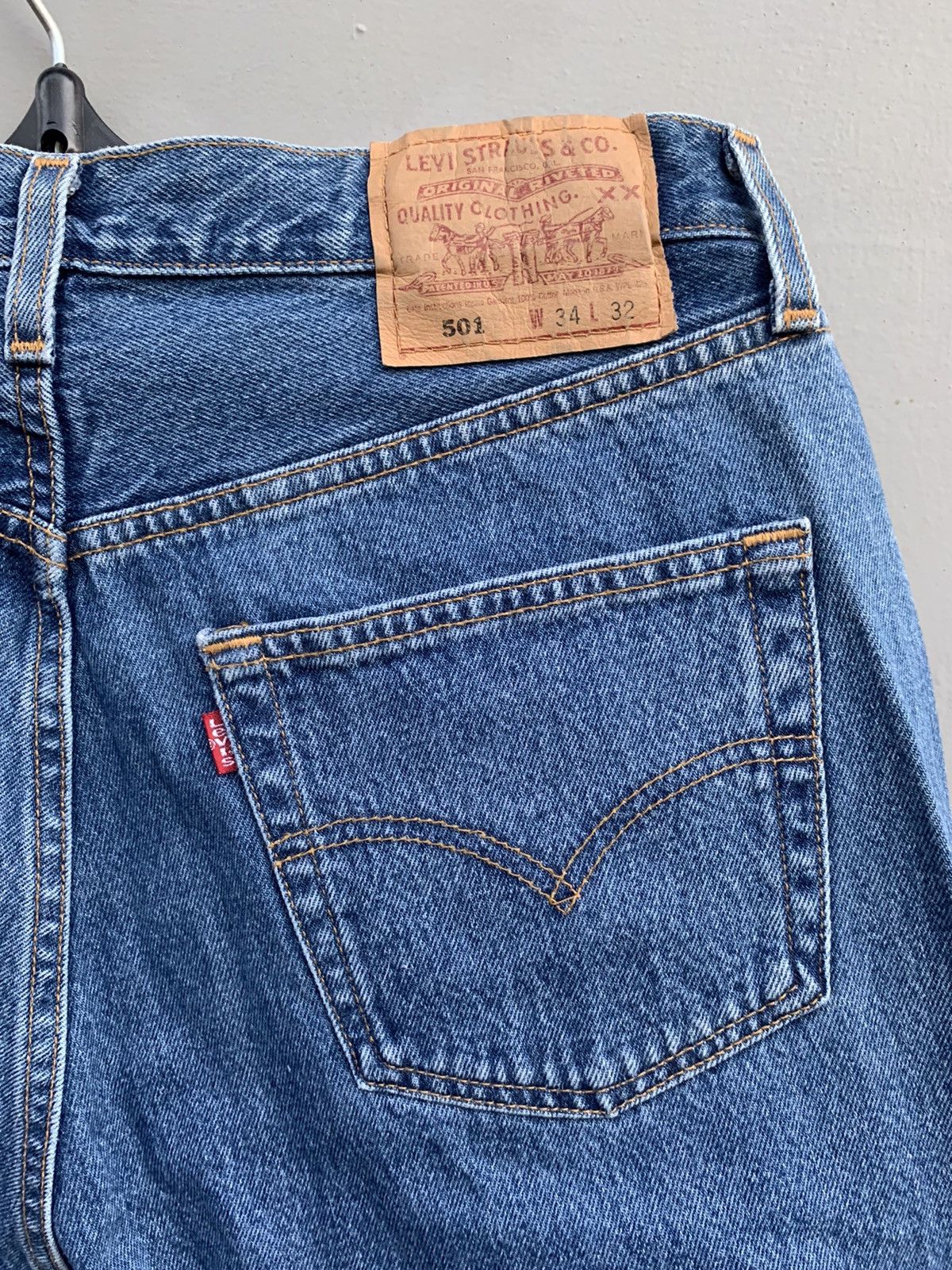 Levi's 90s Made in USA Levis 501 Vintage Blue jeans Denim pants Size US 34 / EU 50 - 9 Thumbnail