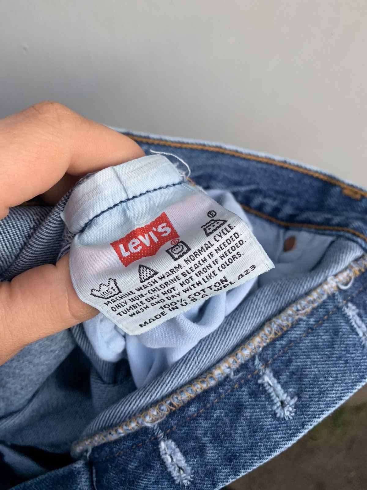 Levi's 90s Made in USA Levis 501 Vintage Blue jeans Denim pants Size US 34 / EU 50 - 15 Thumbnail