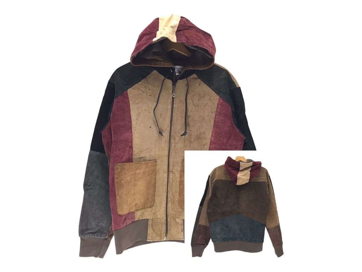 Vintage Carhartt Leather Jacket Custom Design Carhartt