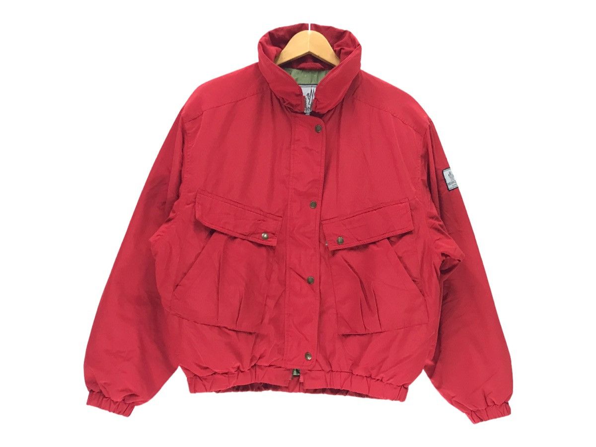 image of Archival Clothing x Avant Garde Vintage Moncler Bomber Jacket Down Ski Moncler in Red, Women's (Siz