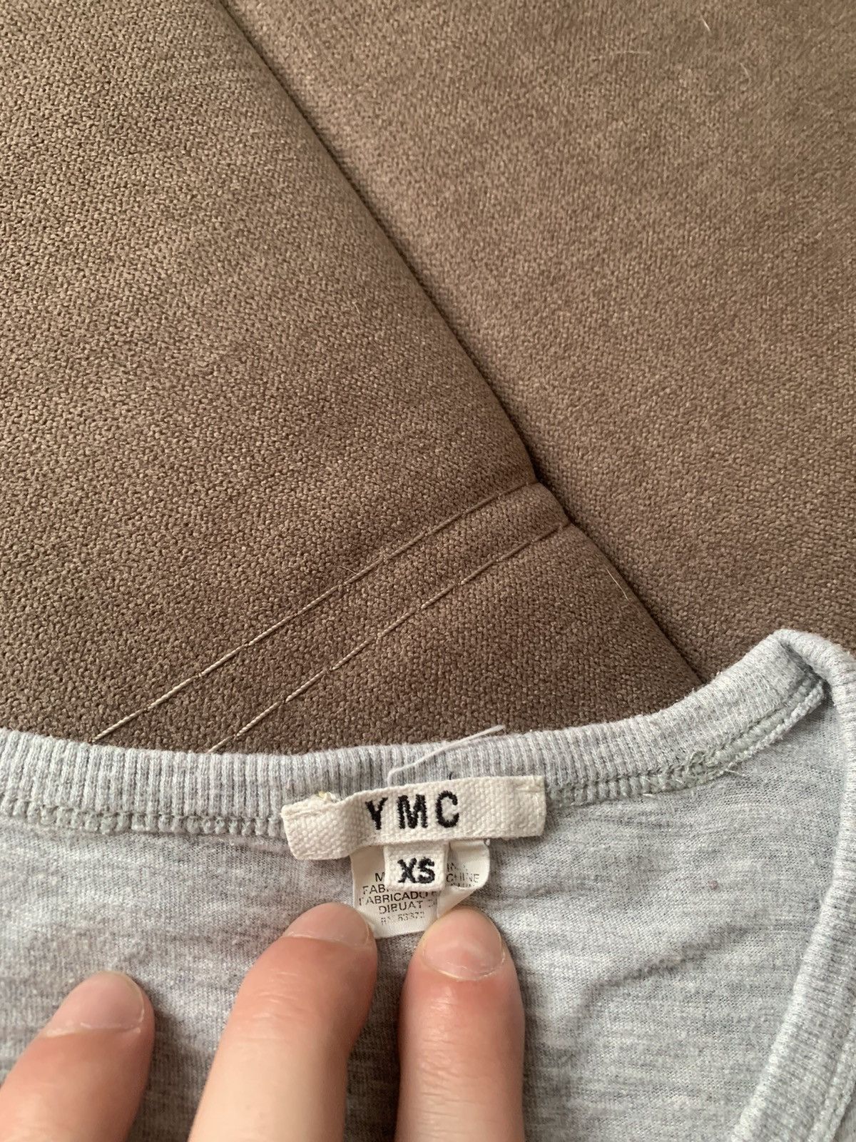 YMC YMC Big Logo Grey T-Shirt Size US XS / EU 42 / 0 - 4 Thumbnail