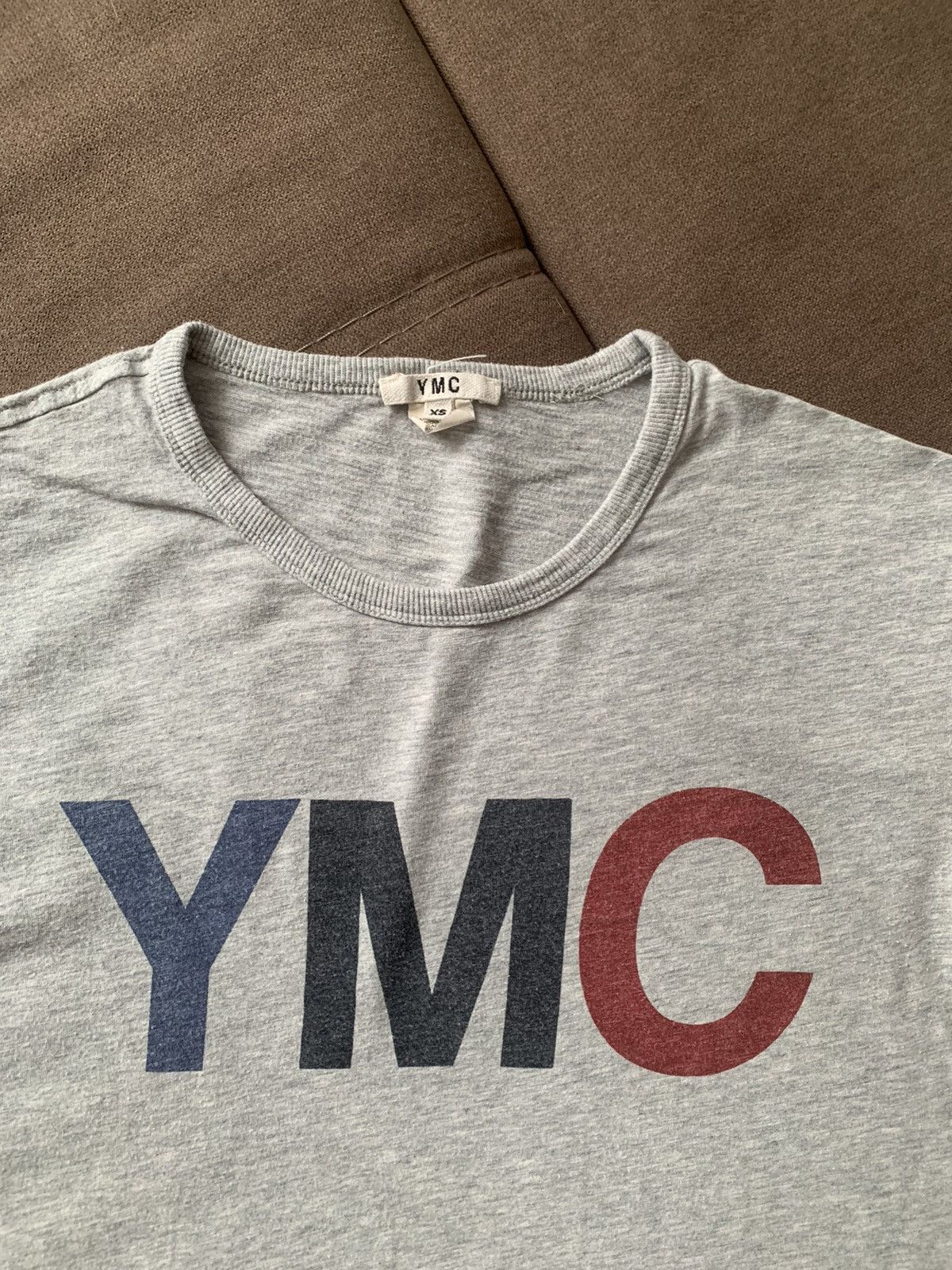 YMC YMC Big Logo Grey T-Shirt Size US XS / EU 42 / 0 - 3 Thumbnail