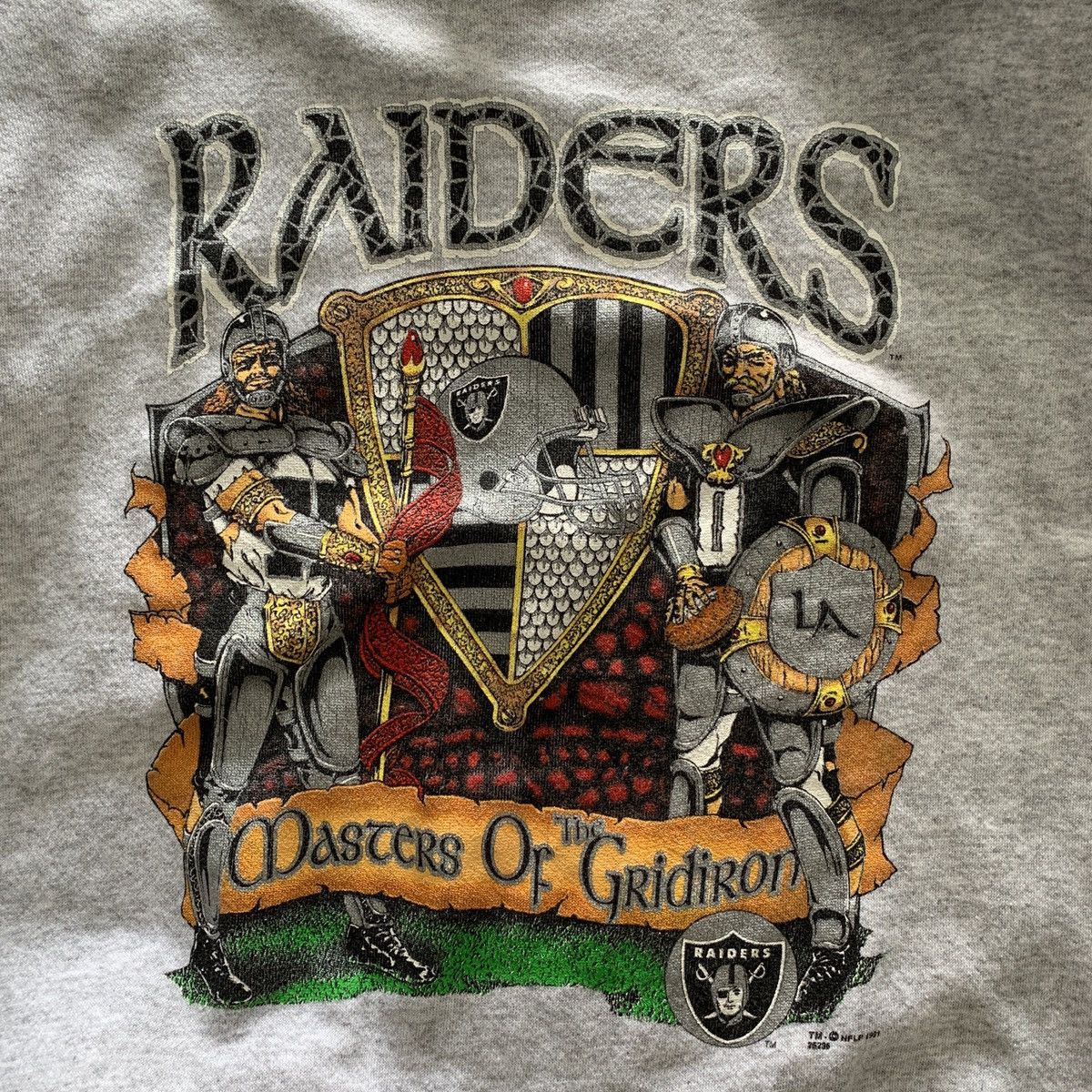 NFL × Vintage Vtg 90s Los Angeles Raiders Sweatshirt Size US L / EU 52-54 / 3 - 7 Thumbnail
