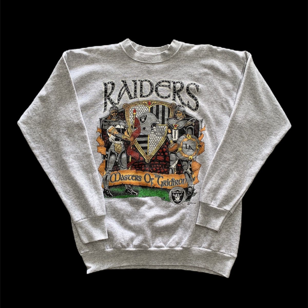 NFL × Vintage Vtg 90s Los Angeles Raiders Sweatshirt Size US L / EU 52-54 / 3 - 1 Thumbnail