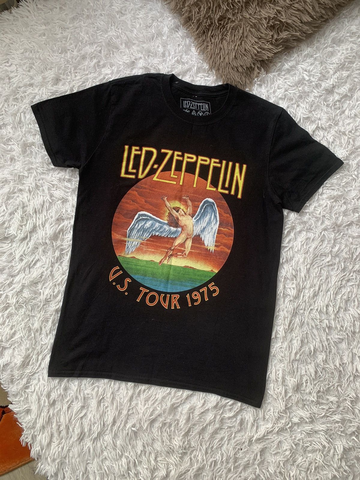 Band Tees Iconic Led Zeppelin xAngel Rock Shirt U.S. Tour 1975 Size US M / EU 48-50 / 2 - 2 Thumbnail