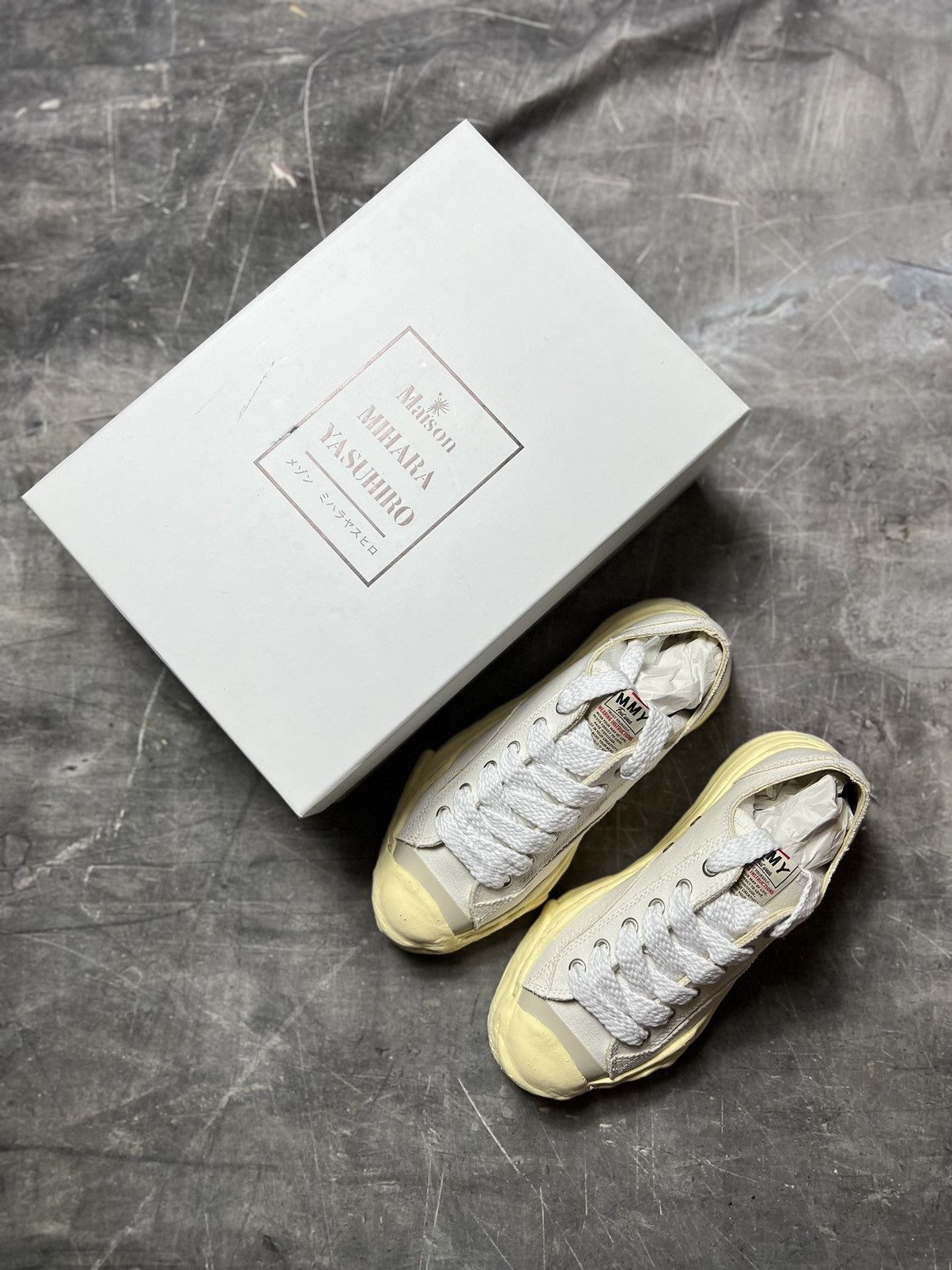Miharayasuhiro Maison Mihara Yasuhiro Canvas Aged OG Sole Cap Shoes