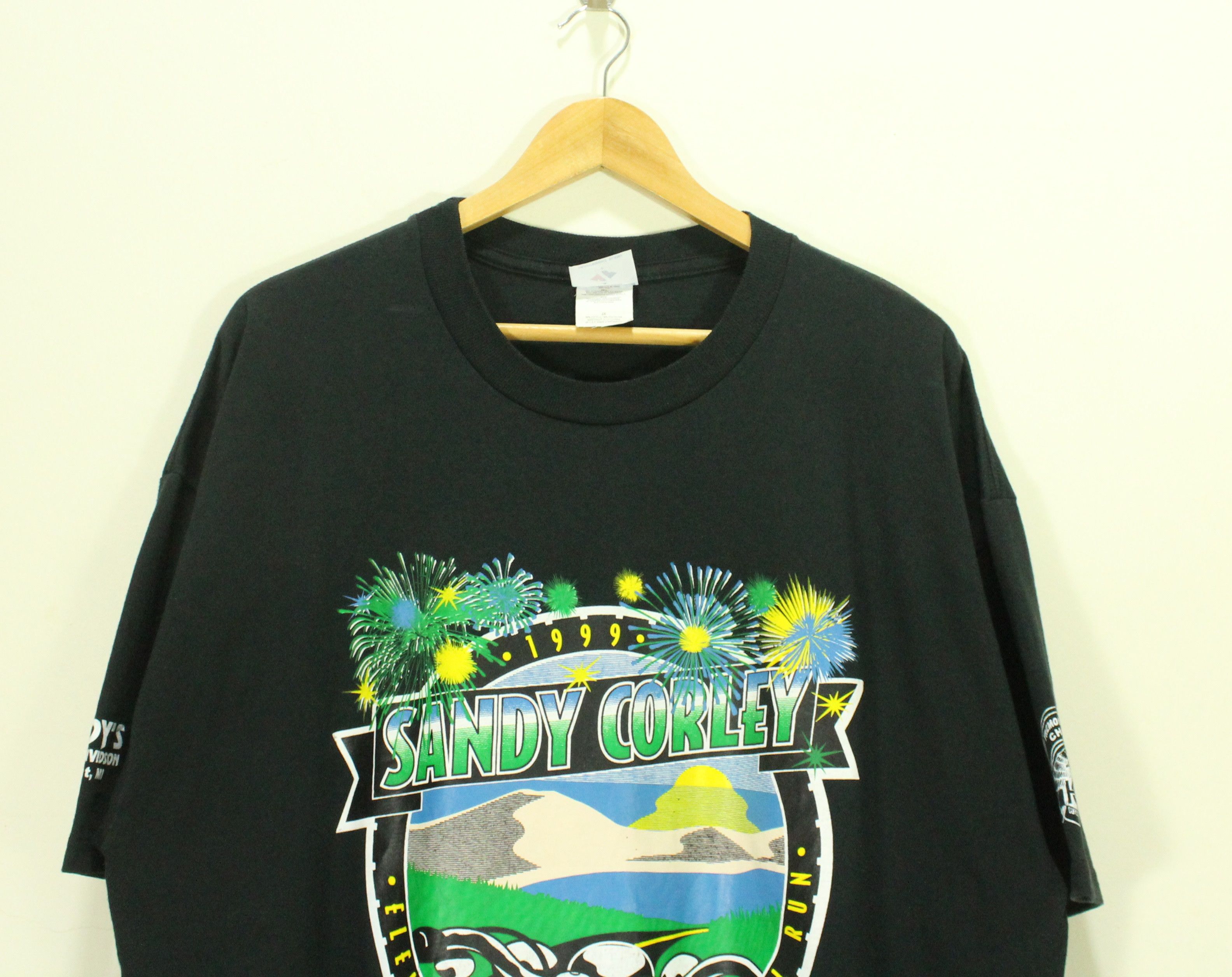 Harley Davidson × Vintage Vintage 90s SANDY CORLEY T Shirt Event Hackley Hospital Size US XXL / EU 58 / 5 - 3 Thumbnail