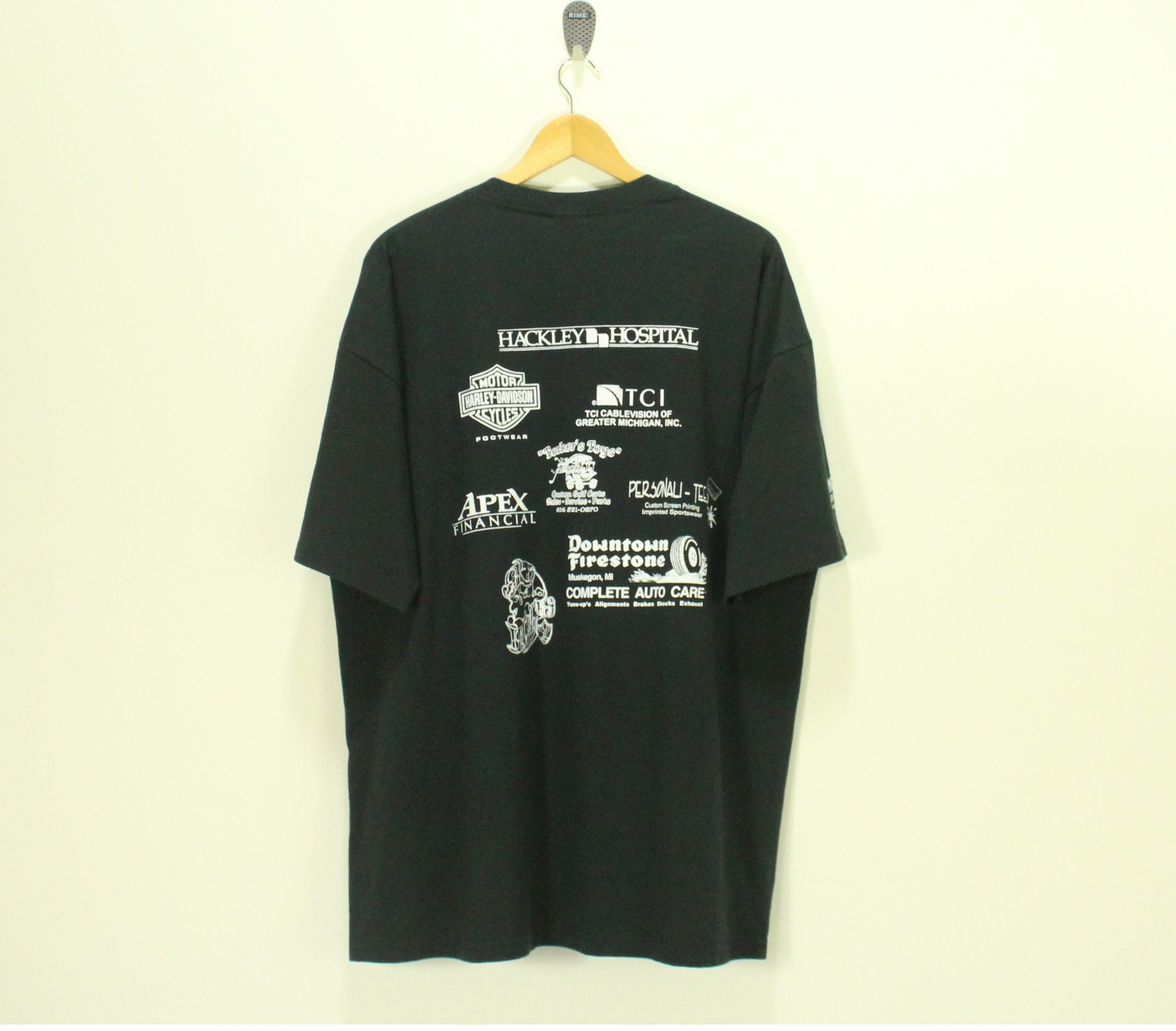 Harley Davidson × Vintage Vintage 90s SANDY CORLEY T Shirt Event Hackley Hospital Size US XXL / EU 58 / 5 - 4 Thumbnail