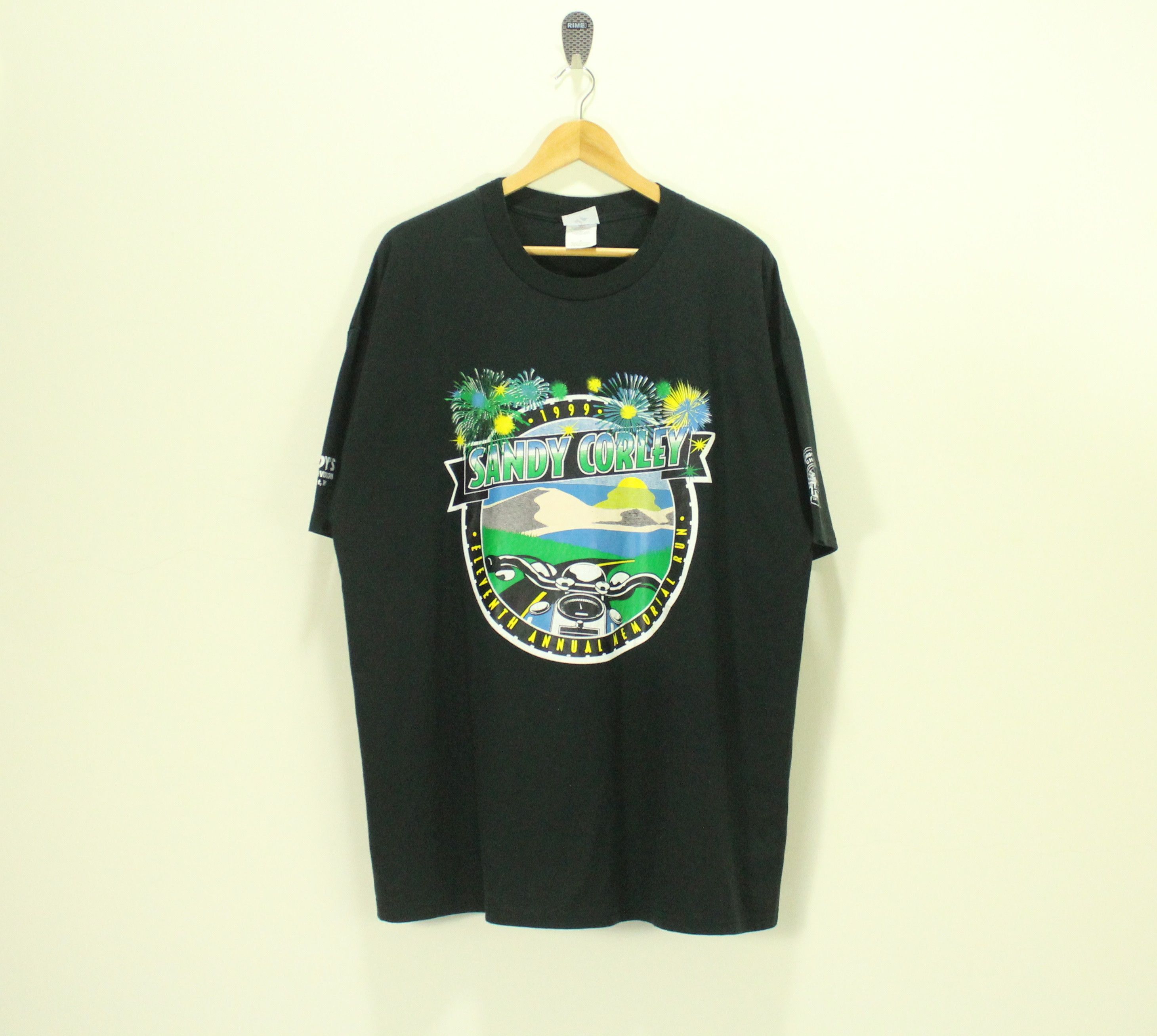 Harley Davidson × Vintage Vintage 90s SANDY CORLEY T Shirt Event Hackley Hospital Size US XXL / EU 58 / 5 - 1 Thumbnail