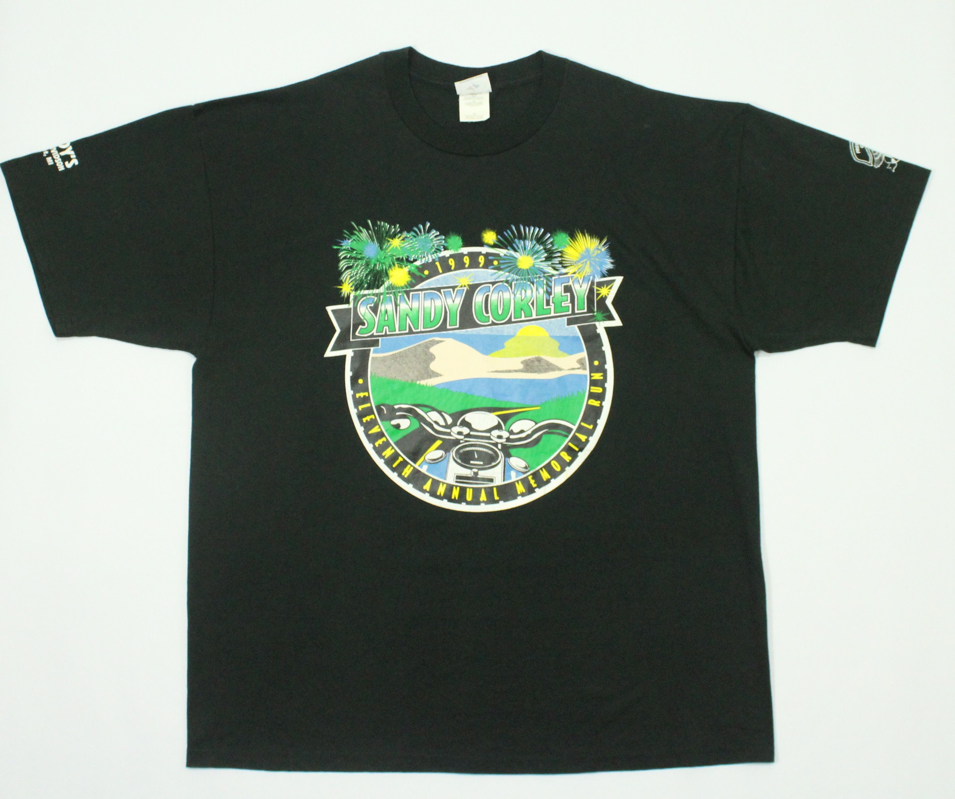 Harley Davidson × Vintage Vintage 90s SANDY CORLEY T Shirt Event Hackley Hospital Size US XXL / EU 58 / 5 - 6 Thumbnail