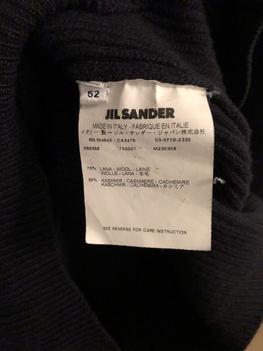 Raf Simons RARE JIL SANDER CASHMERE-WOOL RIBBED KNIT | Grailed