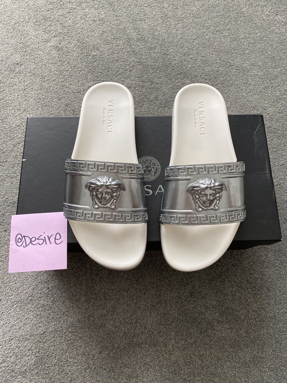 Versace Versace Metallic Chrome Slides size 8 Size US 8 / EU 41 - 1 Thumbnail