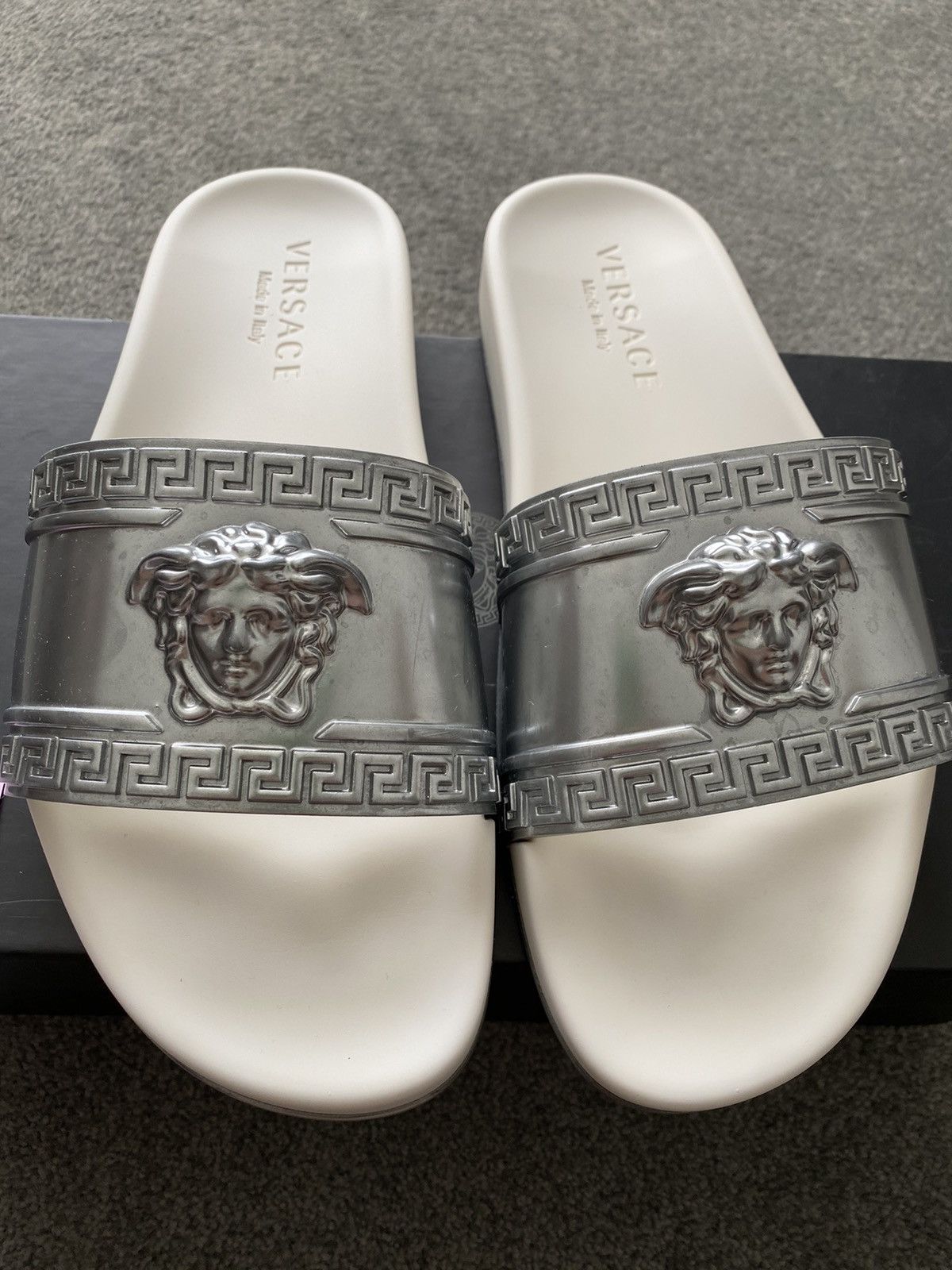 Versace Versace Metallic Chrome Slides size 8 Size US 8 / EU 41 - 2 Thumbnail