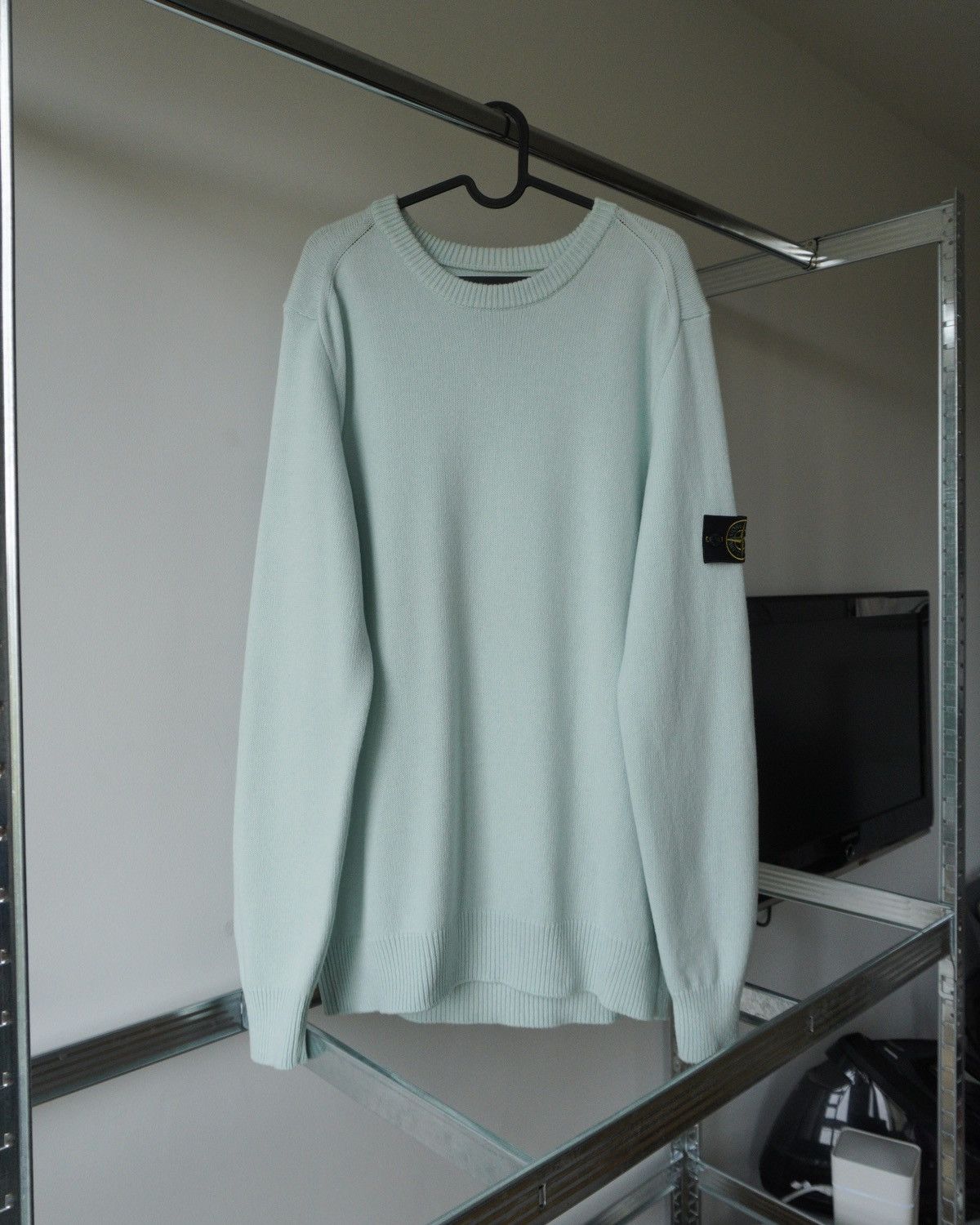image of Stone Island S/s 2022 Knit Wool Mint Sweater, Men's (Size 2XL)