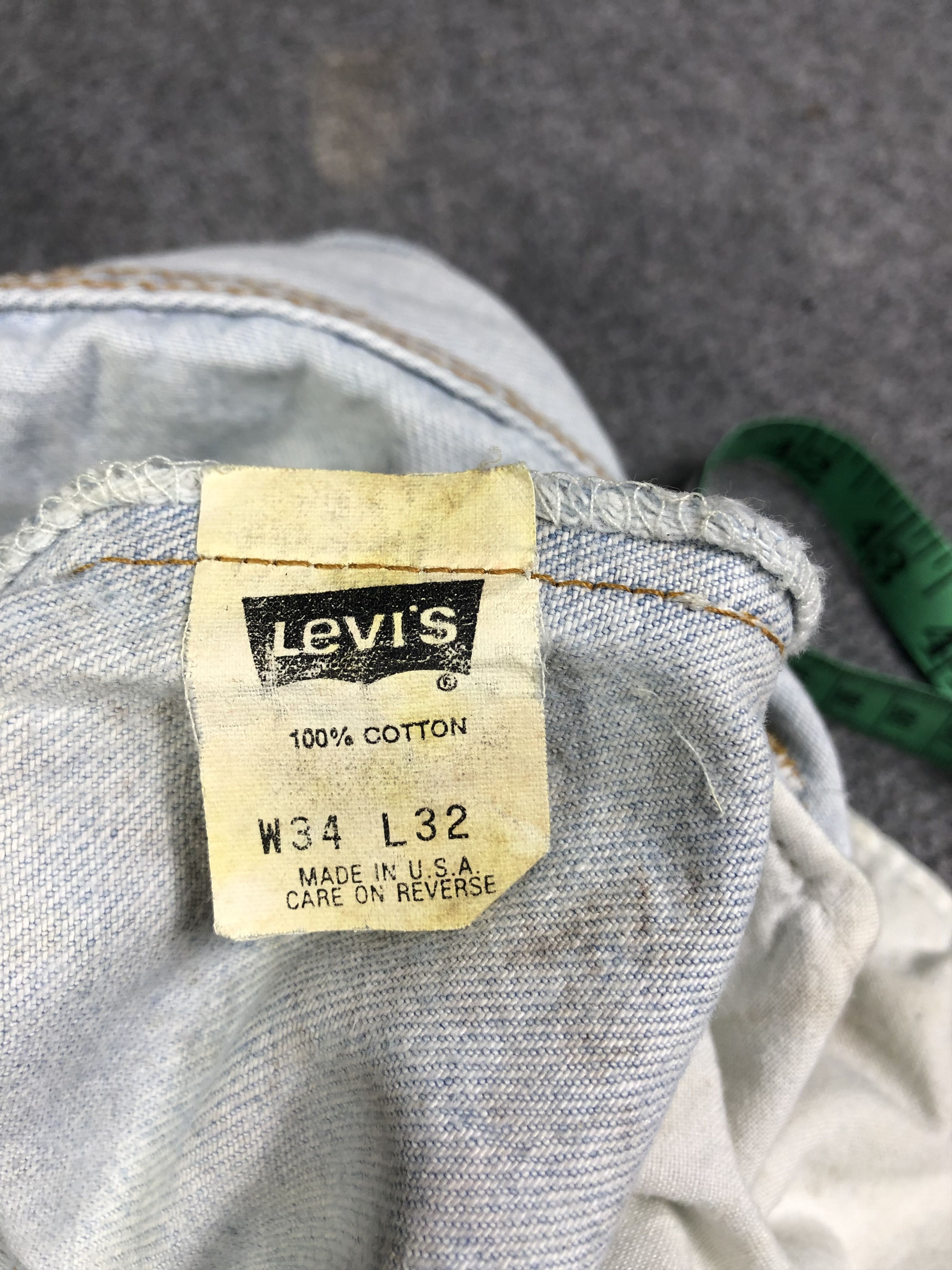 Levi's Vintage Dirty Light Blue Levis 501 33x32 Size US 33 - 5 Thumbnail