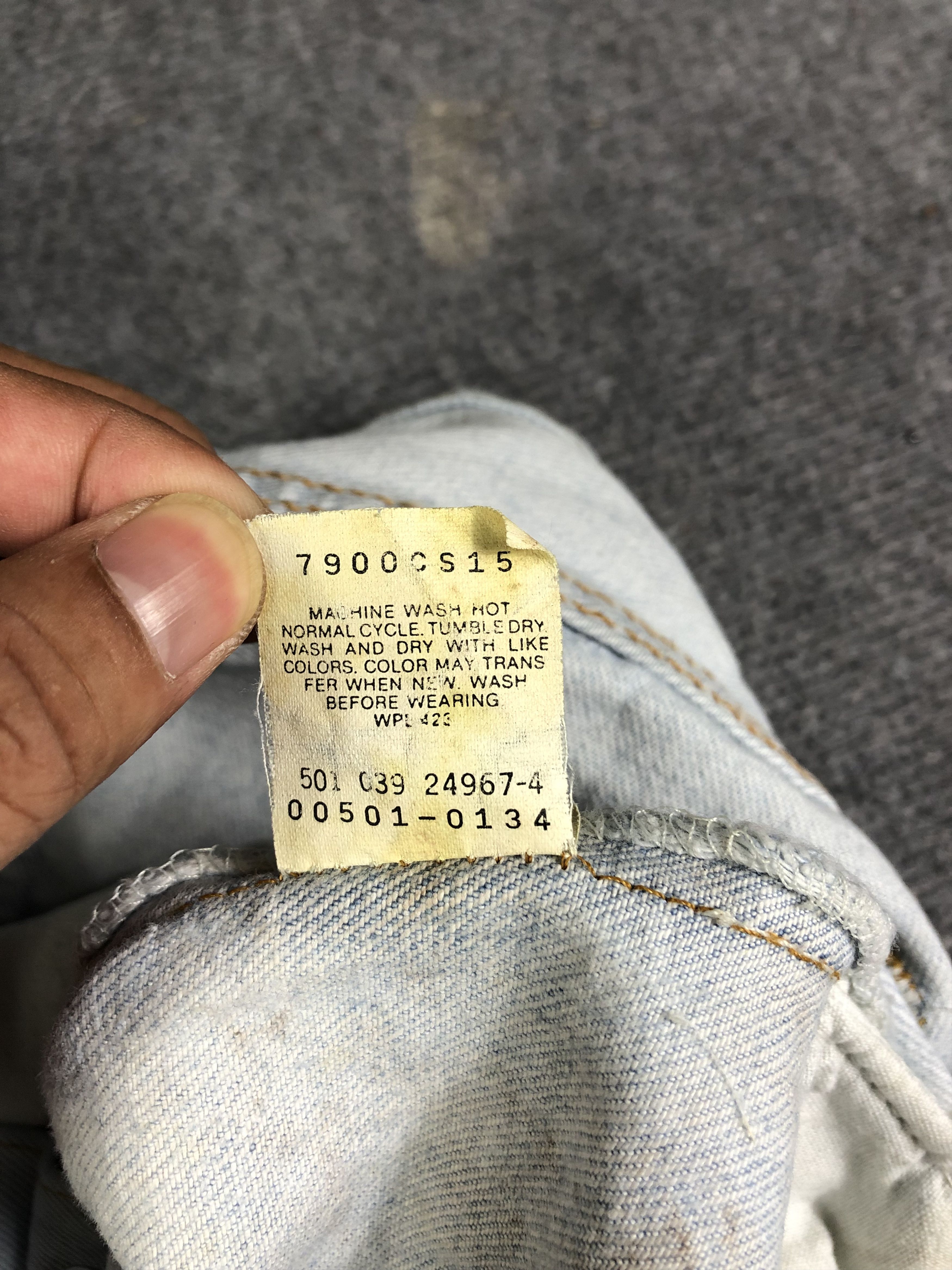 Levi's Vintage Dirty Light Blue Levis 501 33x32 Size US 33 - 6 Thumbnail